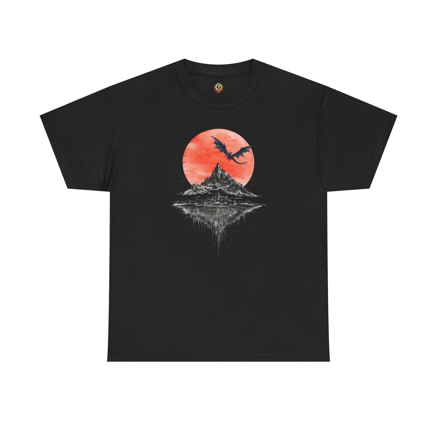 Rising Shadows 🌙 Dragon & Mountain Graphic Unisex Tee