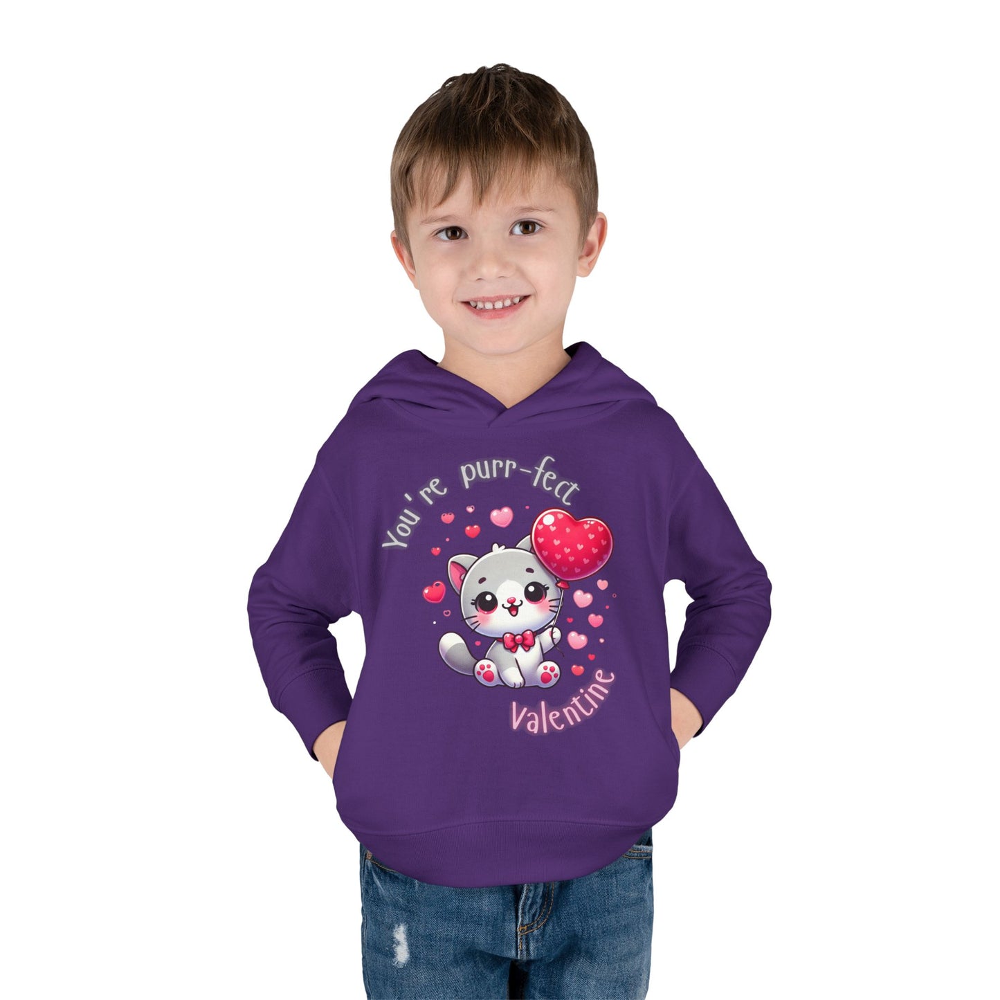 "You're Purr-fect, Valentine" Toddler Hoodie
