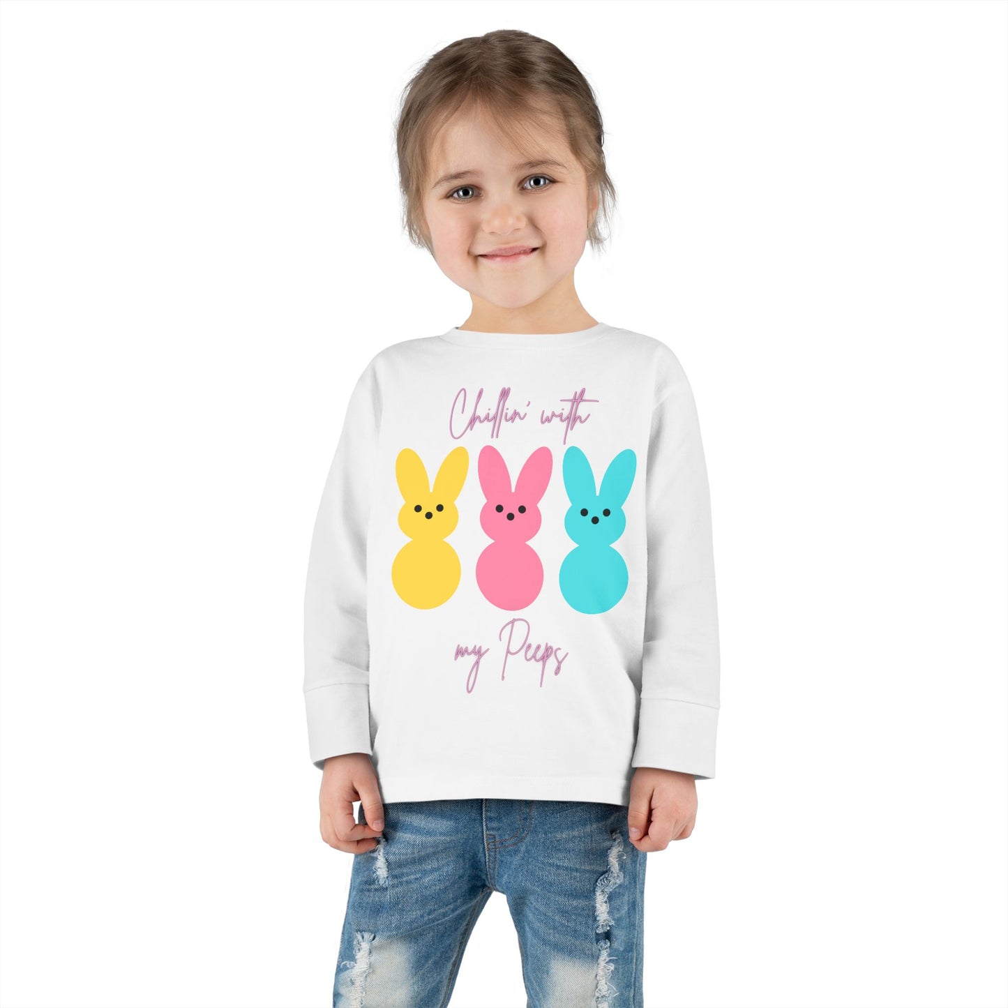 “Chillin’ with My Peeps” – Toddler Long Sleeve Tee