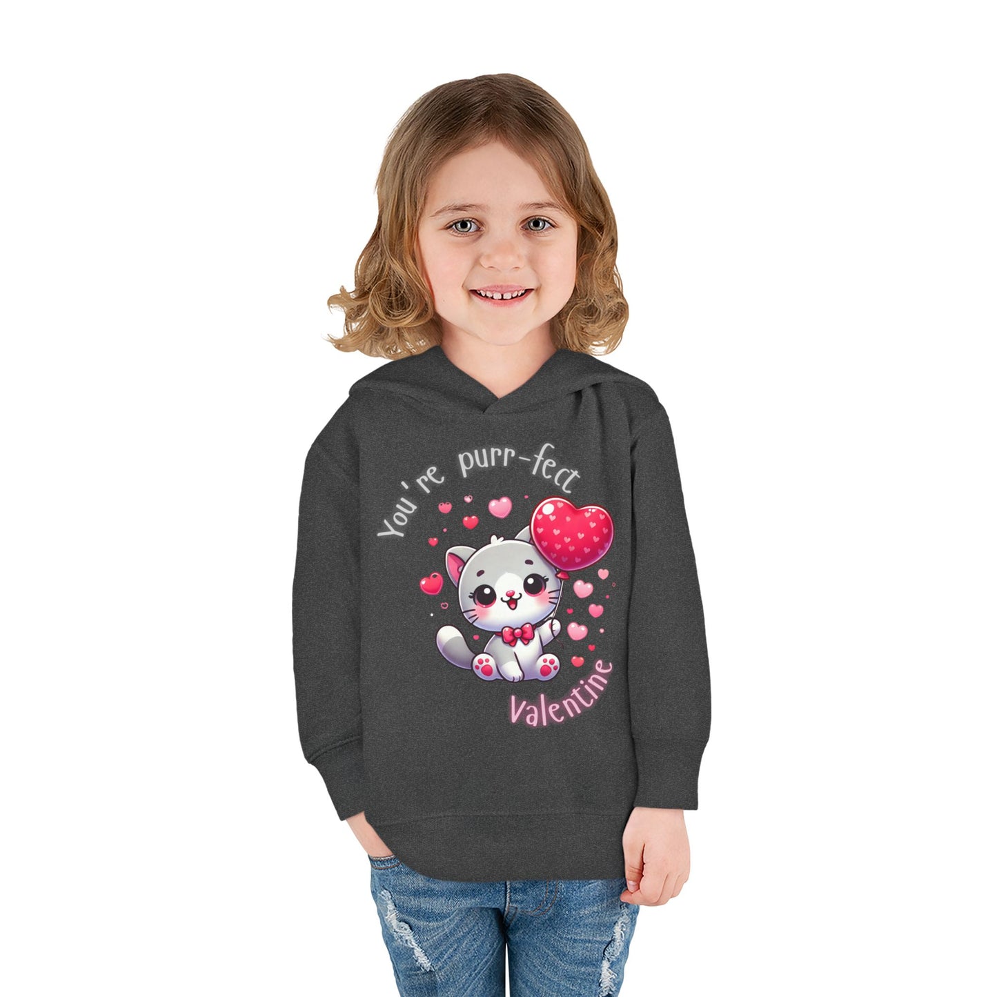 "You're Purr-fect, Valentine" Toddler Hoodie