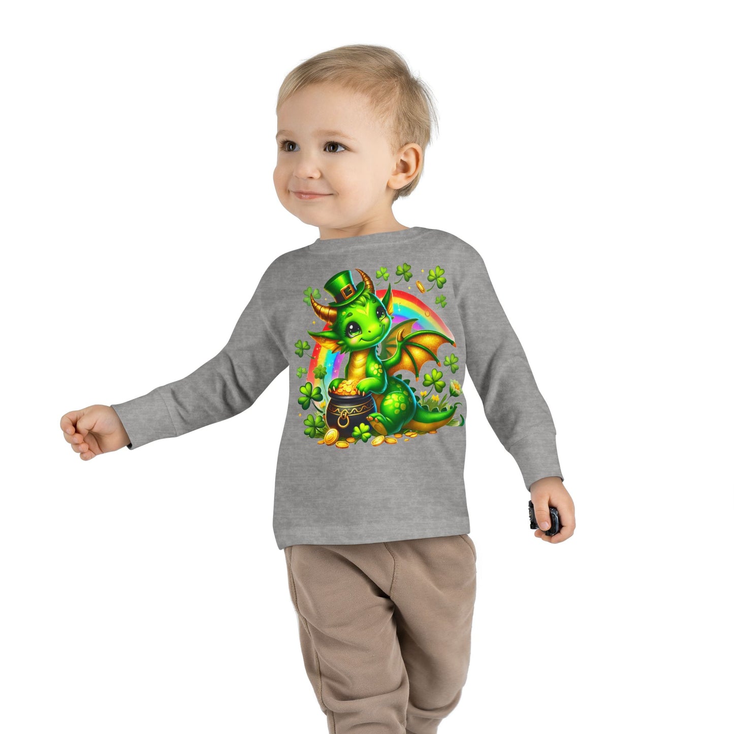 Lucky Little Dragon π Toddler Long Sleeve Tee