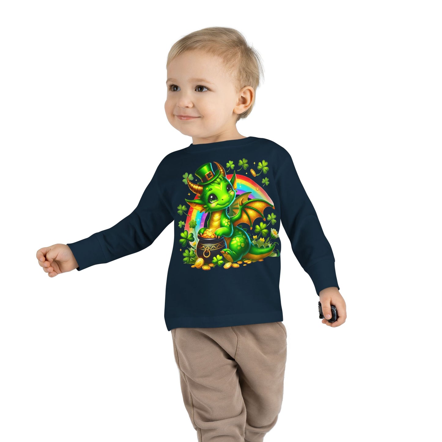 Lucky Little Dragon π Toddler Long Sleeve Tee