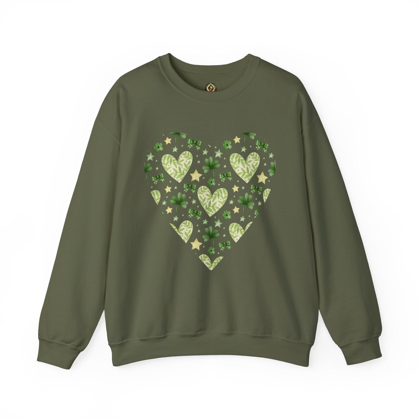 Lucky in Love 🍀💚 St. Patrick’s Day Heart Crewneck Sweatshirt