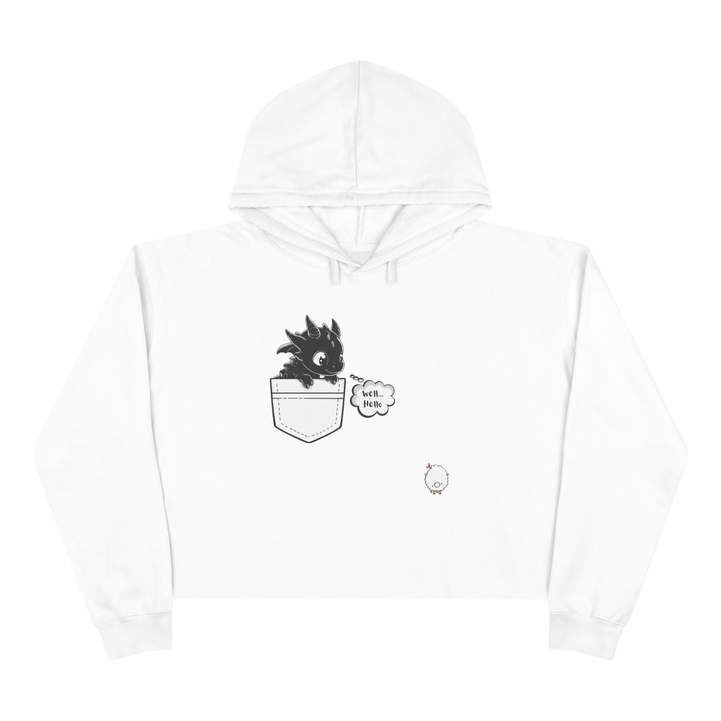 Well...Hello π Cropped Hoodie