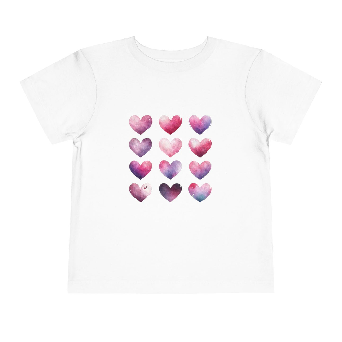 "Blush of Love" Watercolor Heart Toddler Tee