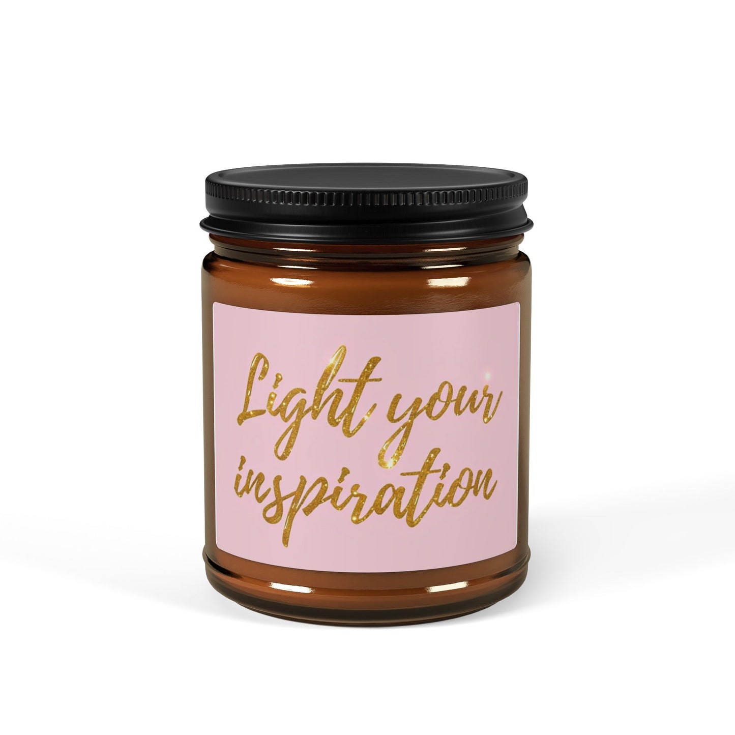 "Light Your Inspiration" Amber Jar Scented Candle