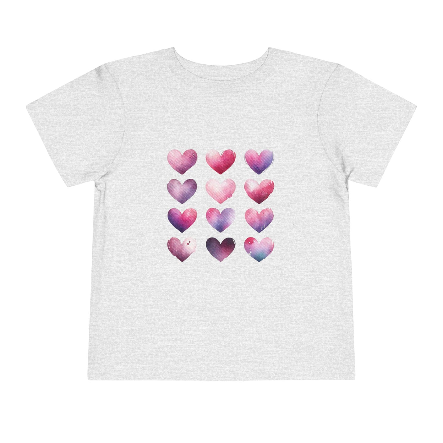 "Blush of Love" Watercolor Heart Toddler Tee