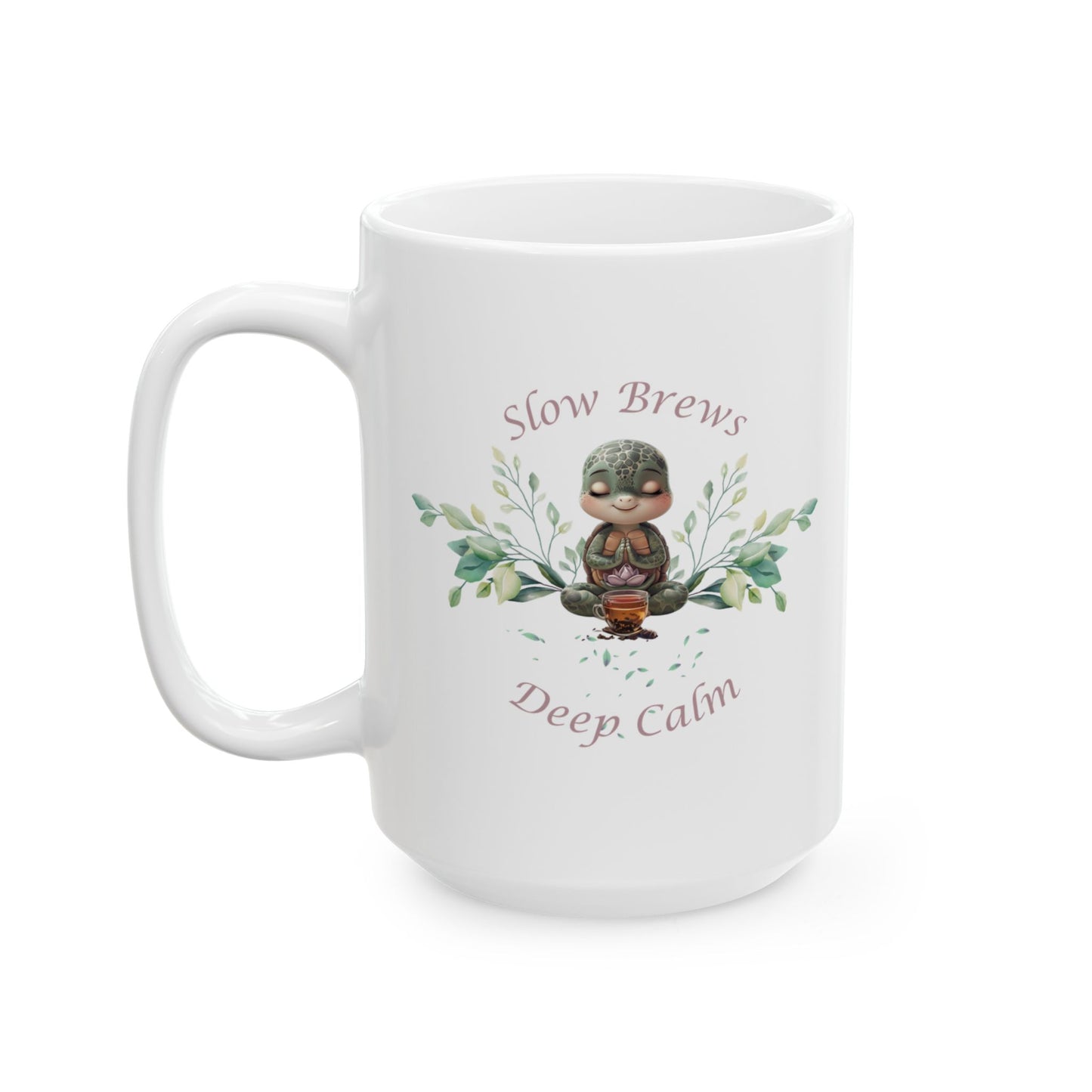 Slow Brews Turtle Mug, (11oz, 15oz)