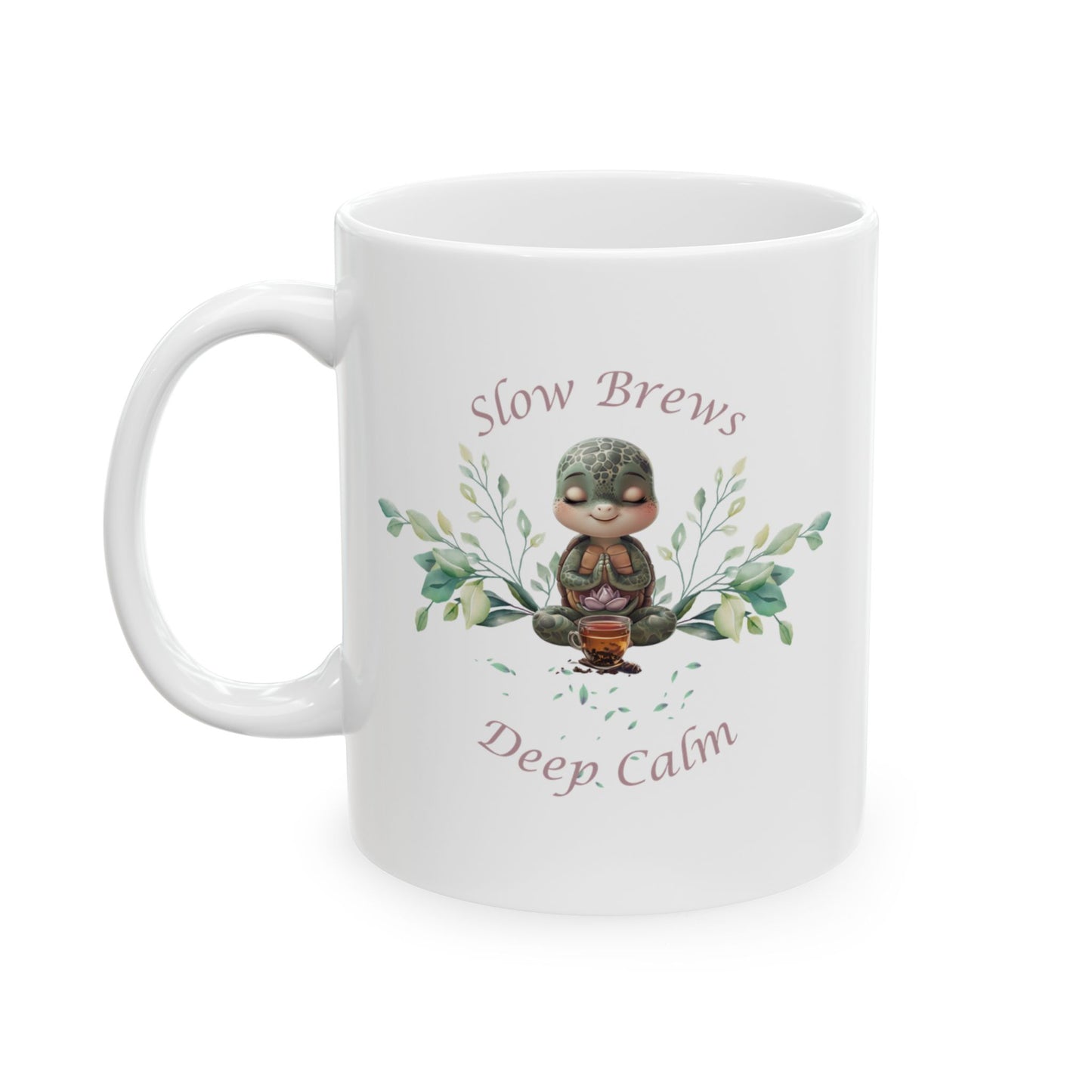 Slow Brews Turtle Mug, (11oz, 15oz)