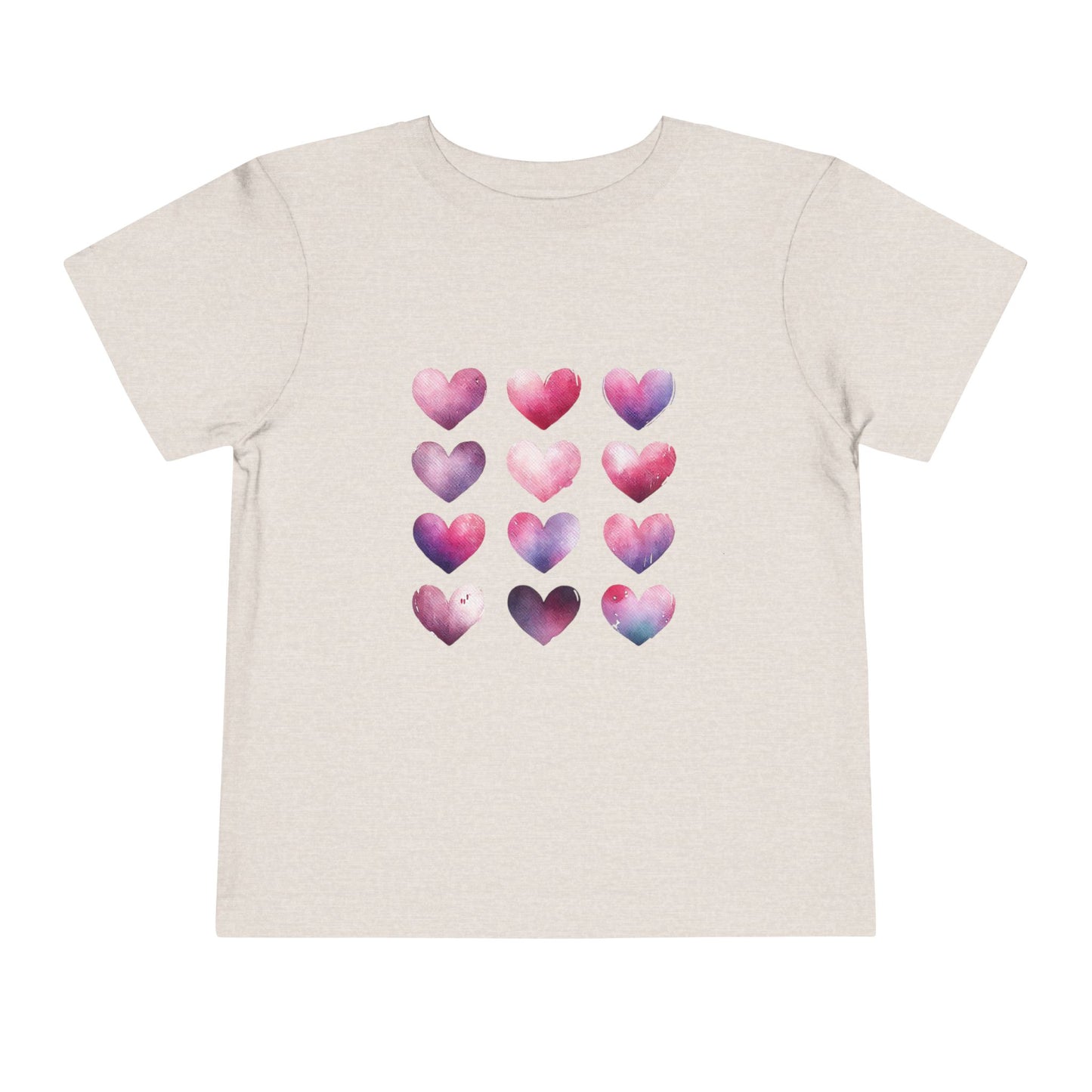 "Blush of Love" Watercolor Heart Toddler Tee