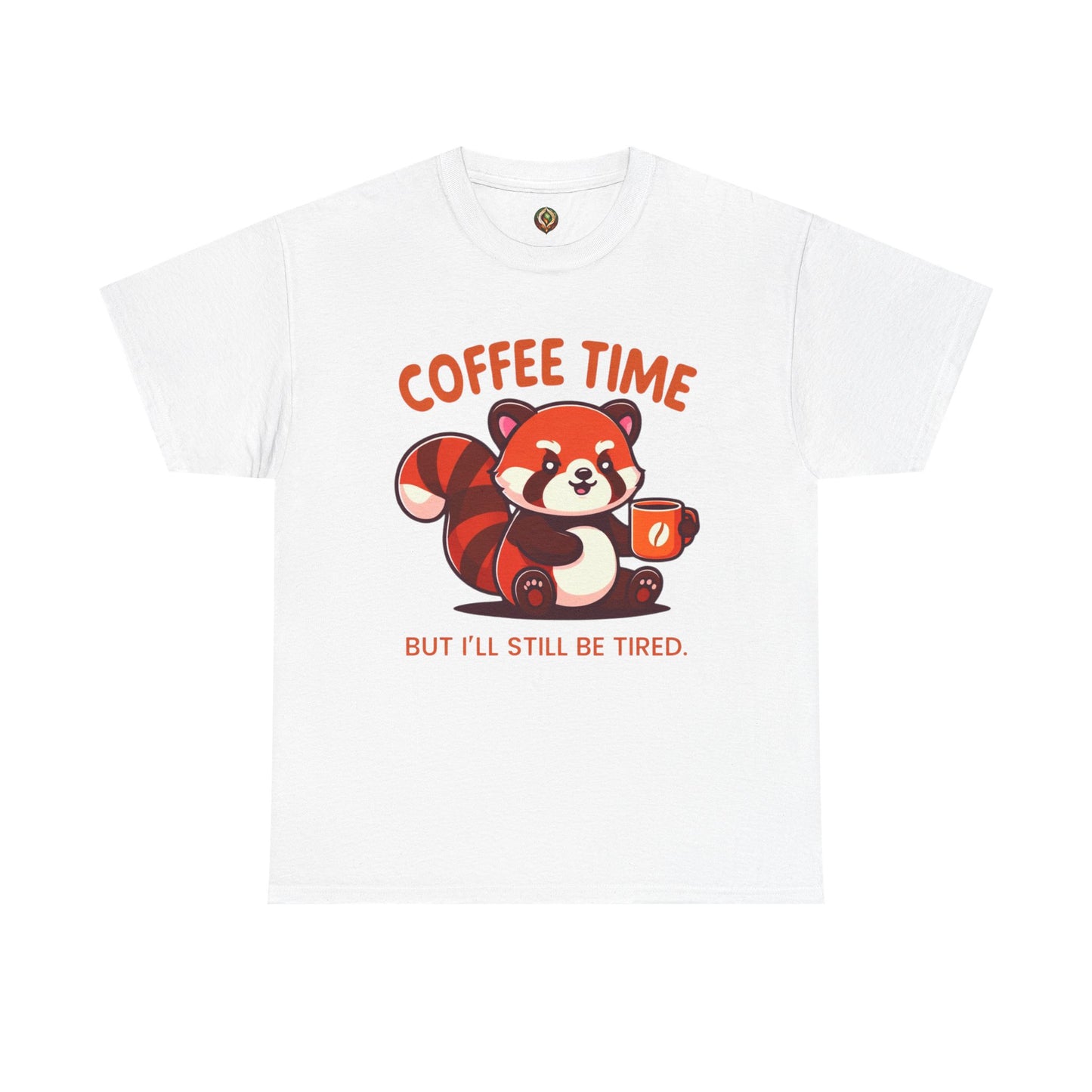 Coffee Time Red Panda Unisex T-Shirt β Cozy, Caffeinated, & Still Tired