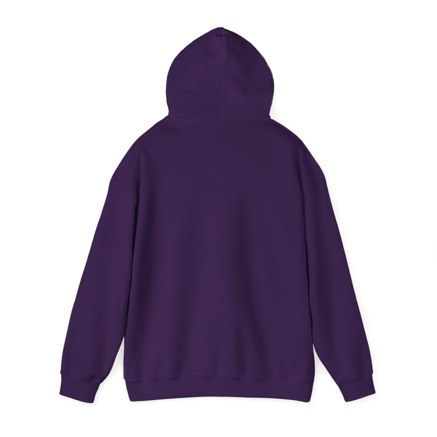 Heart & Paws Unisex Hoodie – Purple & Black Paw Prints
