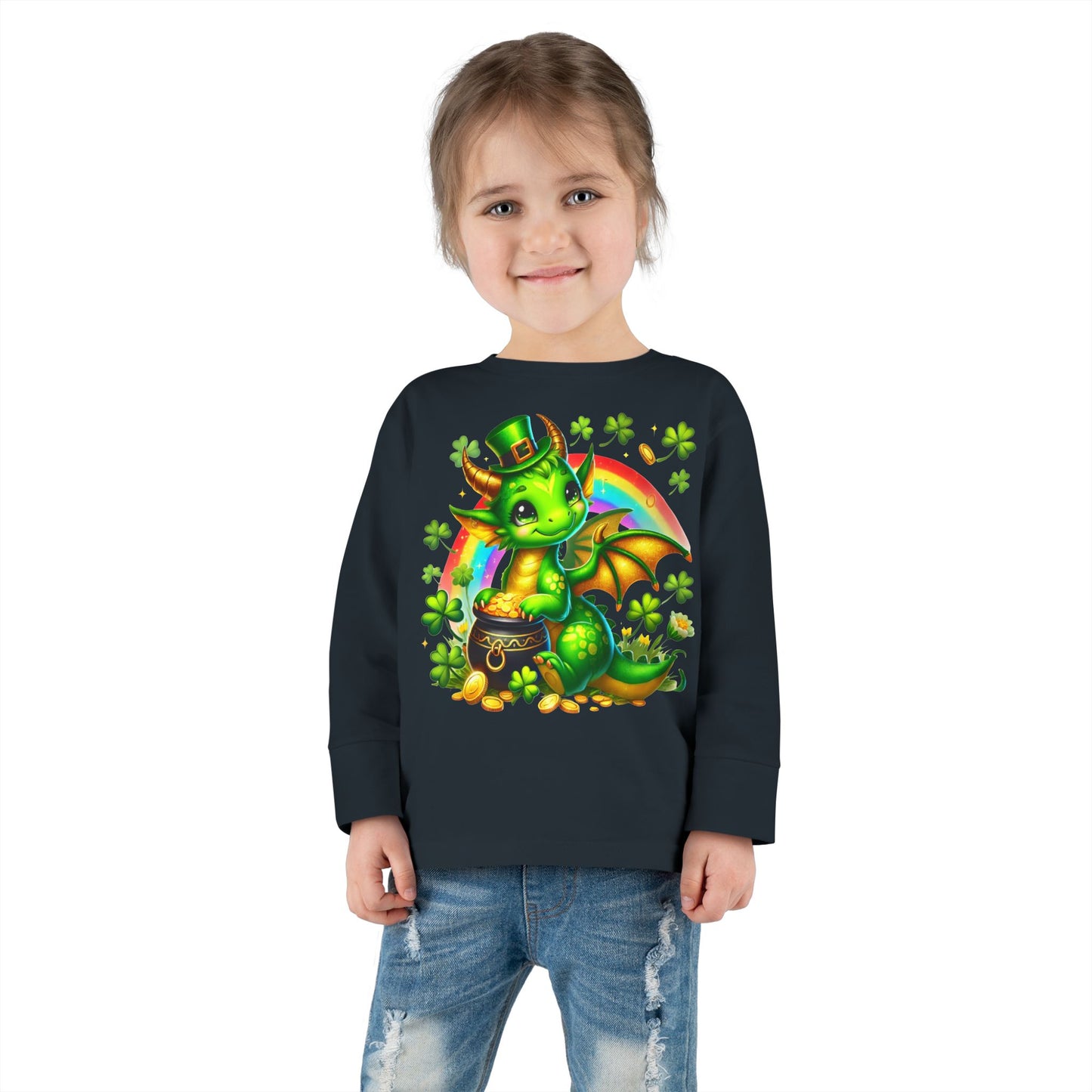 Lucky Little Dragon π Toddler Long Sleeve Tee