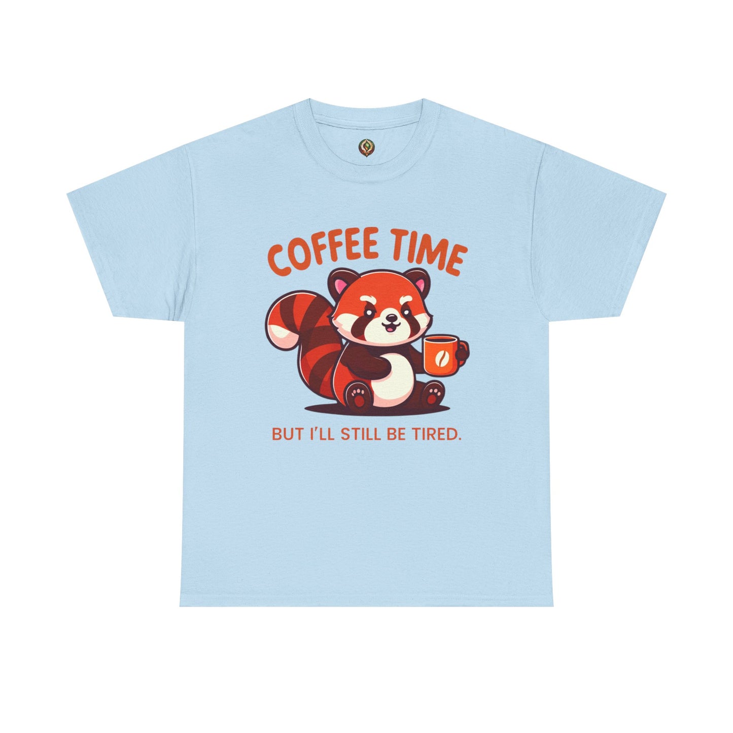 Coffee Time Red Panda Unisex T-Shirt β Cozy, Caffeinated, & Still Tired