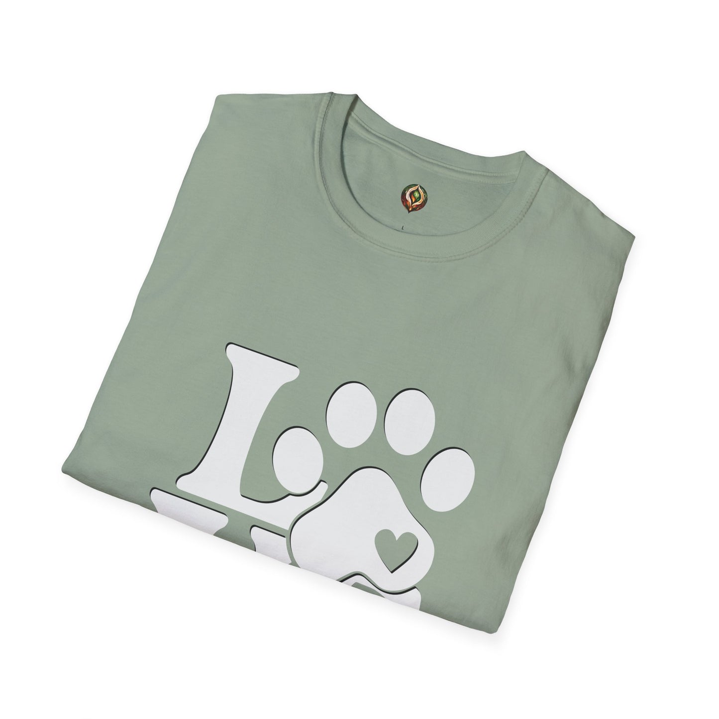 LOVE Paw Print Unisex Softstyle T-Shirt