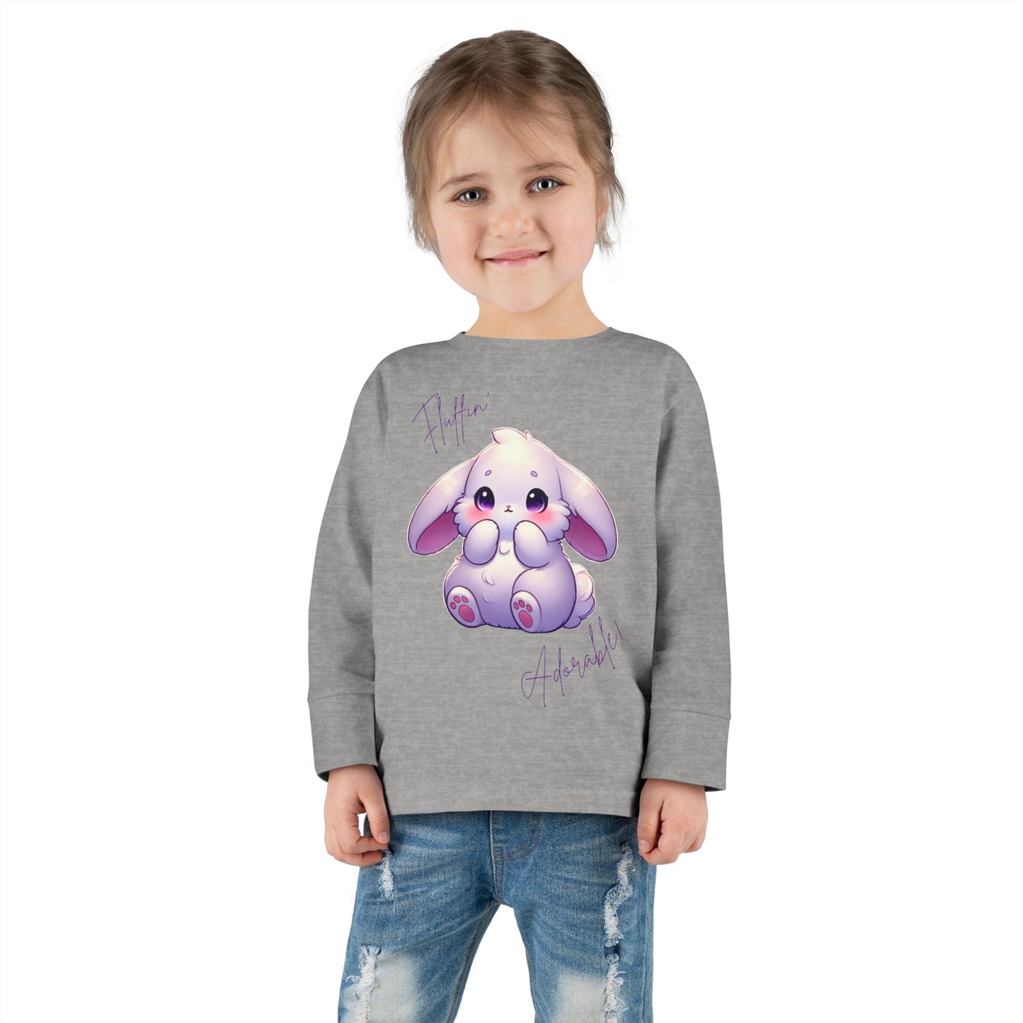 “Fluffin’ Adorable” – Toddler Long Sleeve Tee