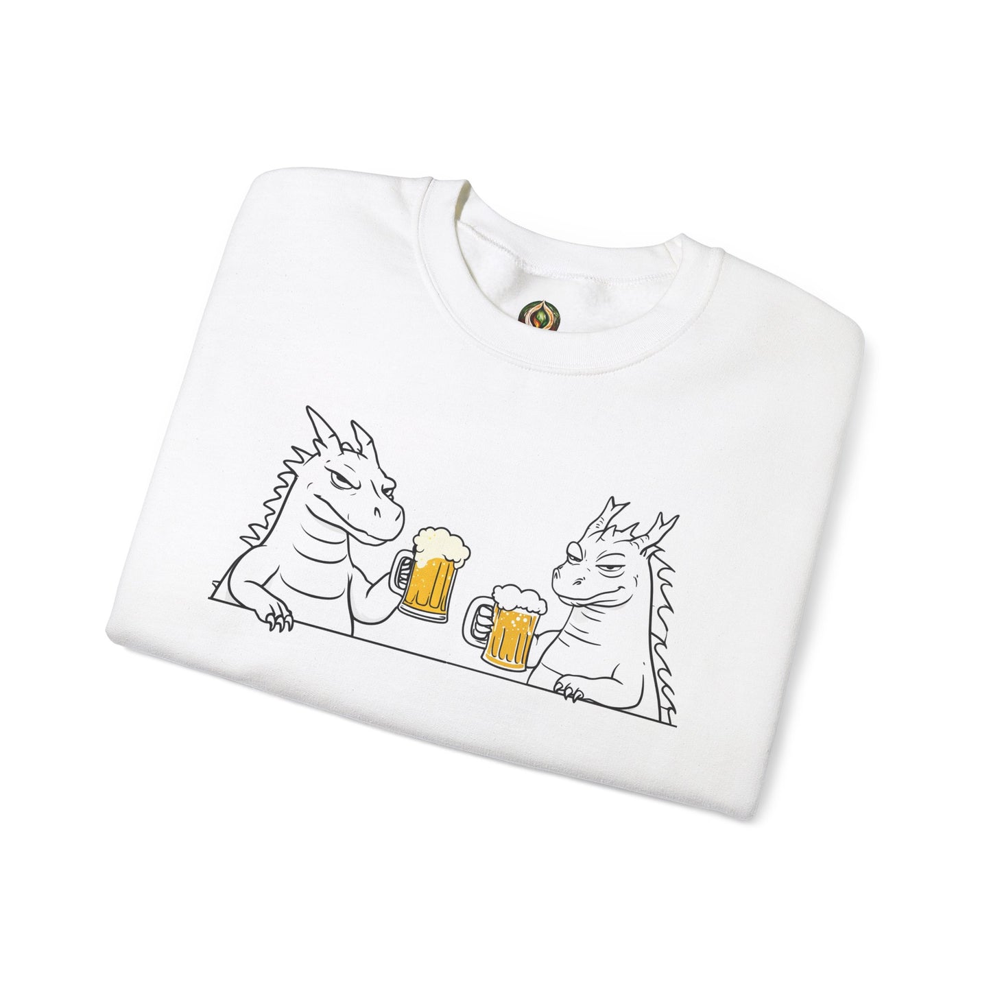 Dragon Cheers Crewneck Sweatshirt β Cozy, Quirky, and Brew-tiful π»π