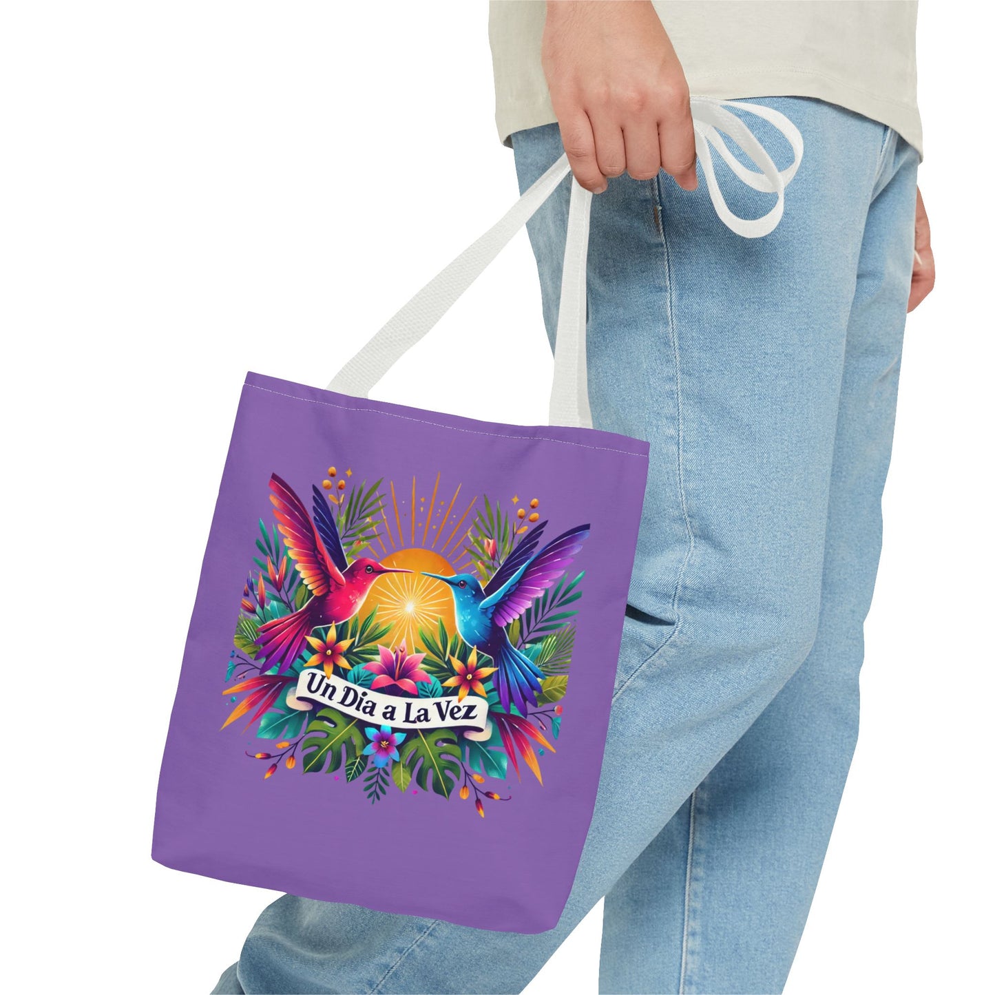 "Un Día a la Vez" Tropical Sunrise Tote Bag