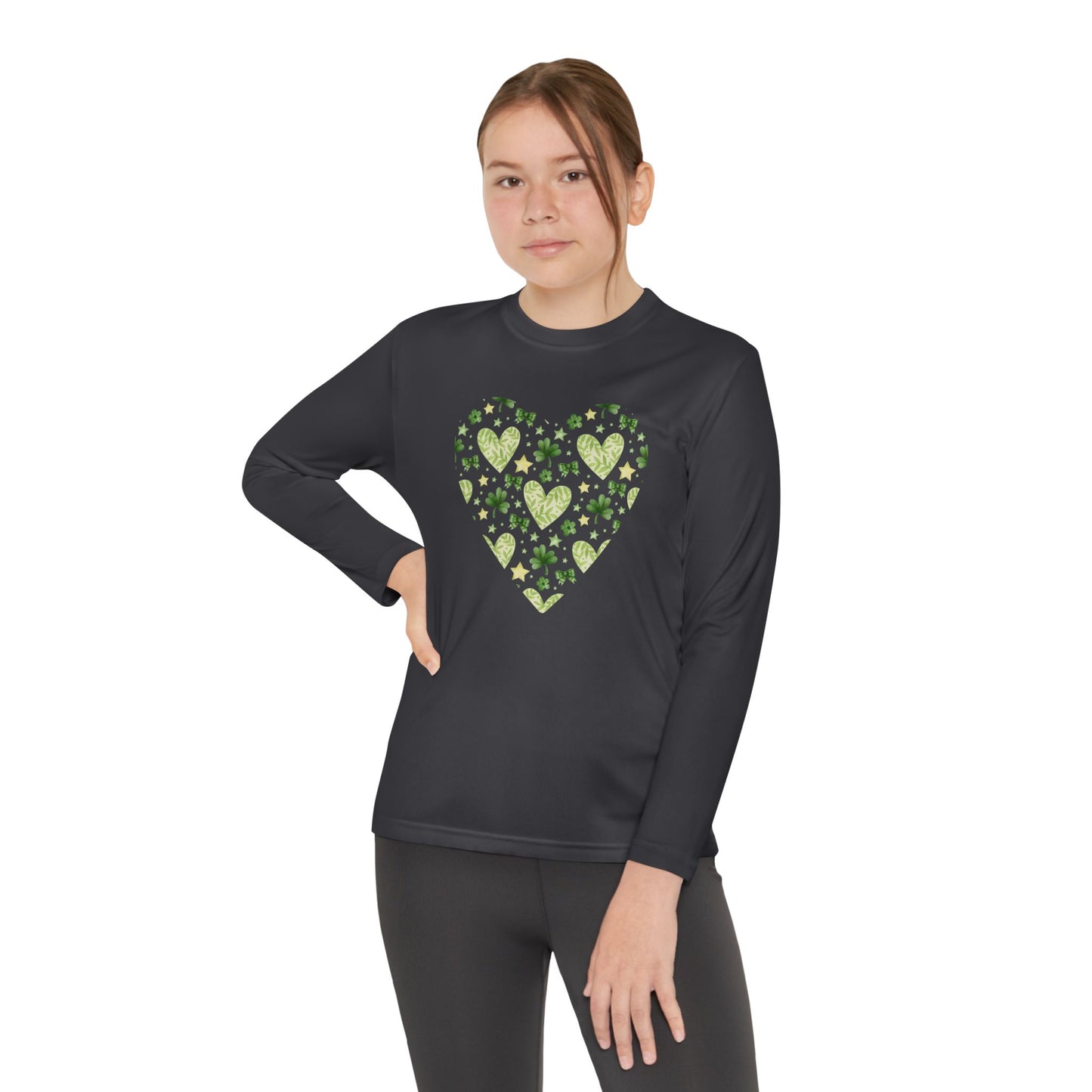 Lucky in Love ๐ Youth Long Sleeve Performance Tee