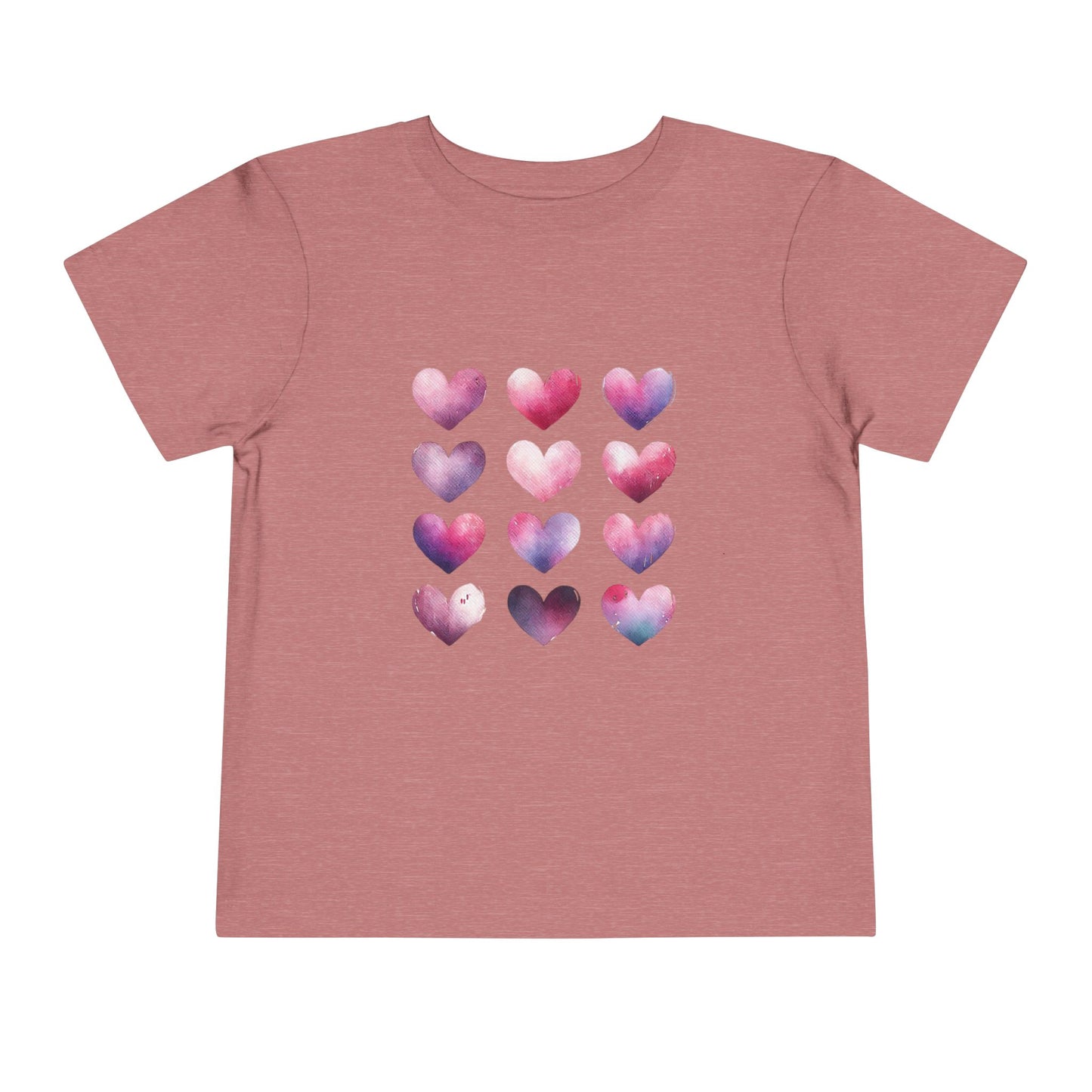 "Blush of Love" Watercolor Heart Toddler Tee