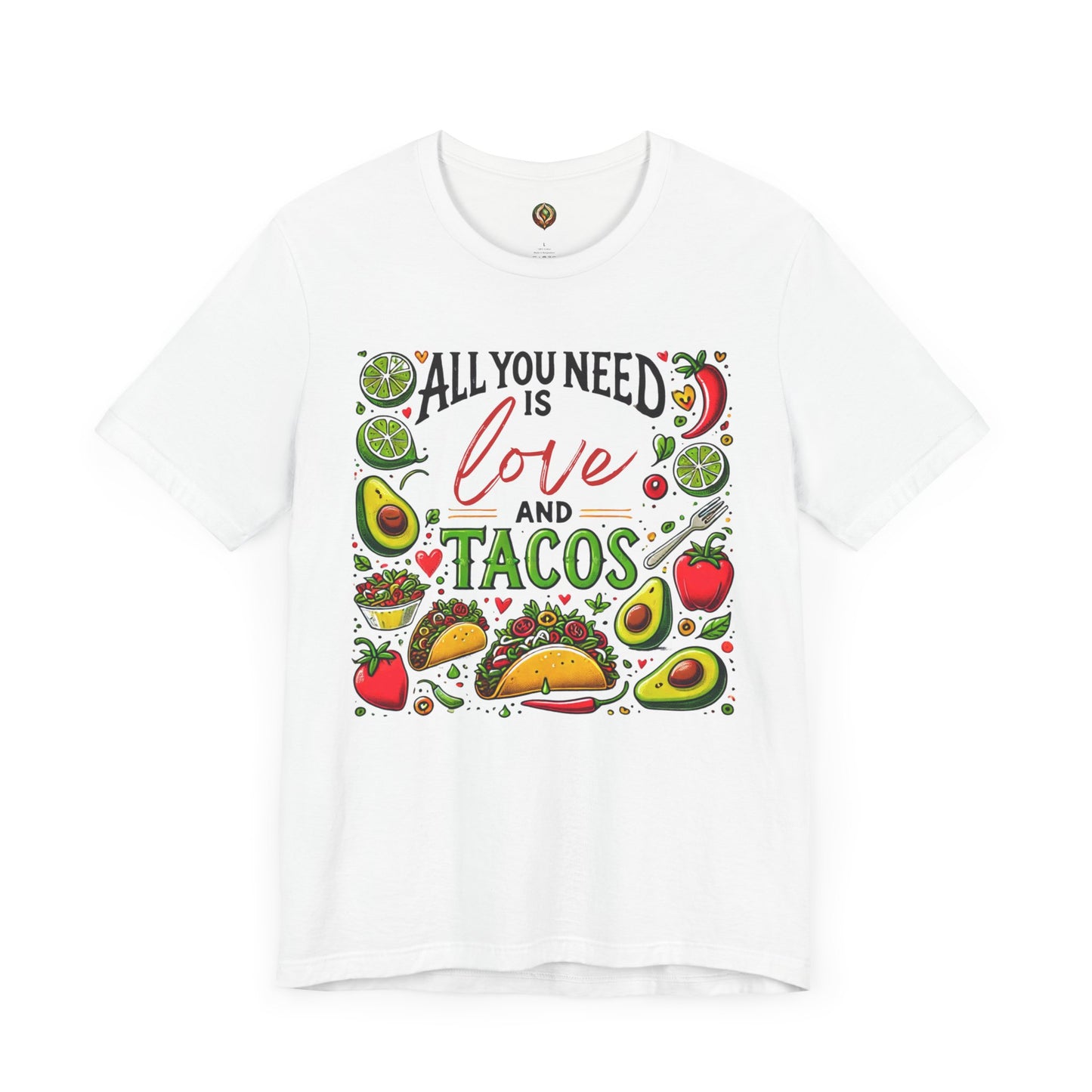 "Love & Tacos" Unisex Jersey T-Shirt