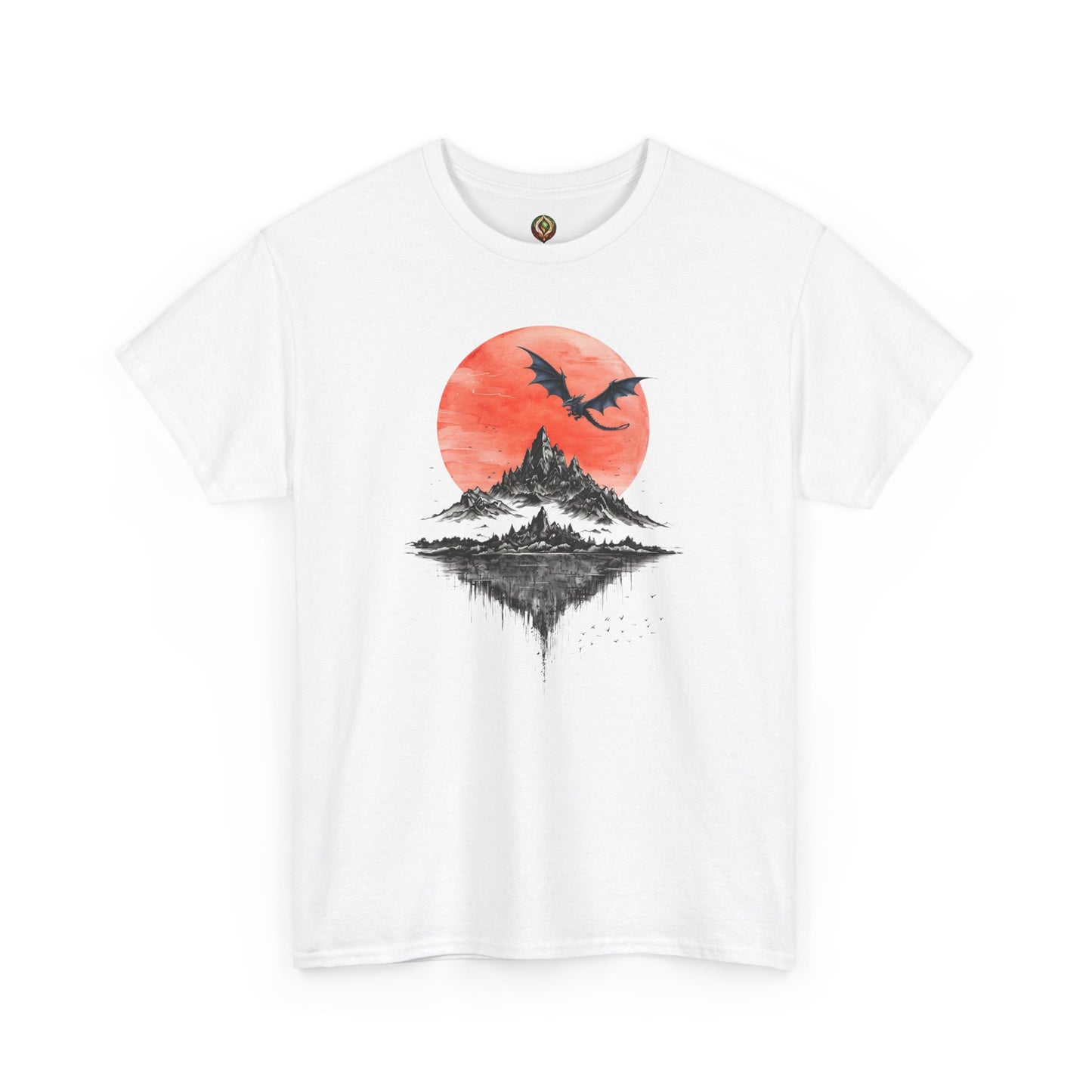 Rising Shadows 🌙 Dragon & Mountain Graphic Unisex Tee