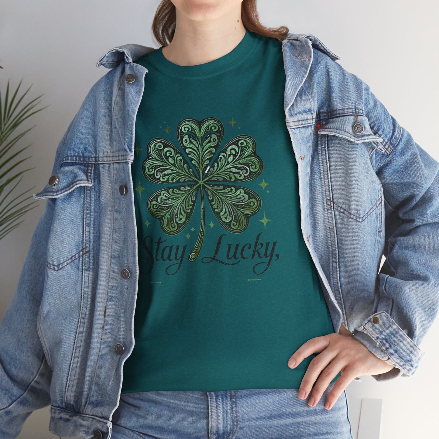 Stay Lucky π Unisex Heavy Cotton Tee β Classic Fit, All-Day Comfort