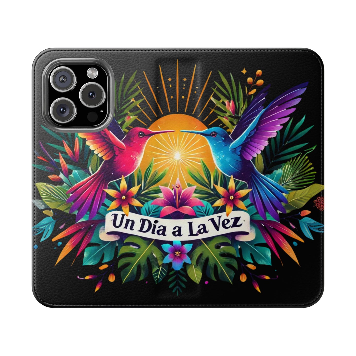 "Un Día a La Vez" Vibrant Midnight Flip Case