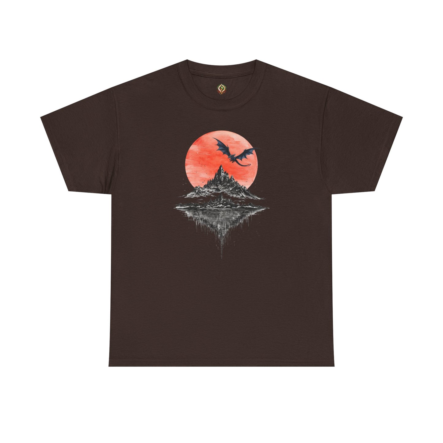 Rising Shadows 🌙 Dragon & Mountain Graphic Unisex Tee