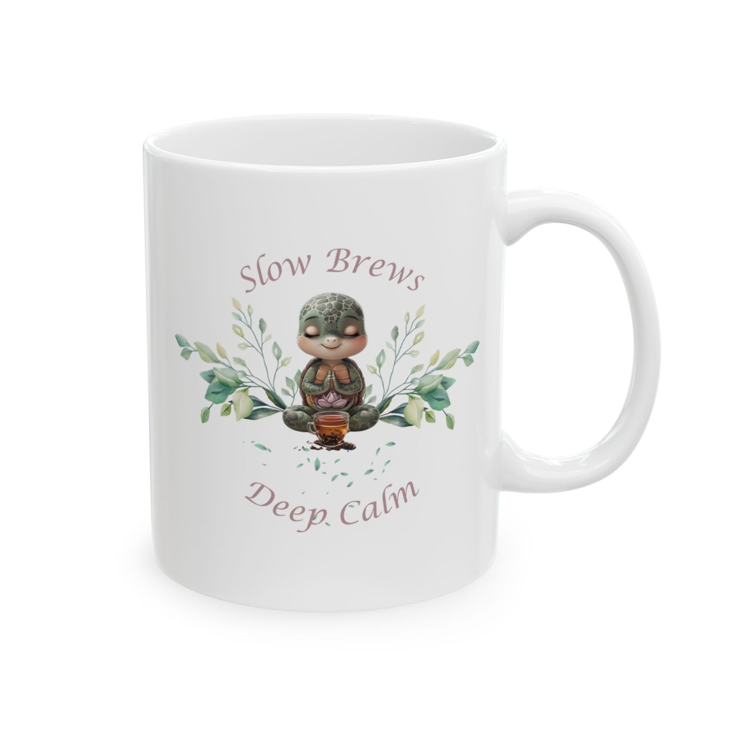 Slow Brews Turtle Mug, (11oz, 15oz)
