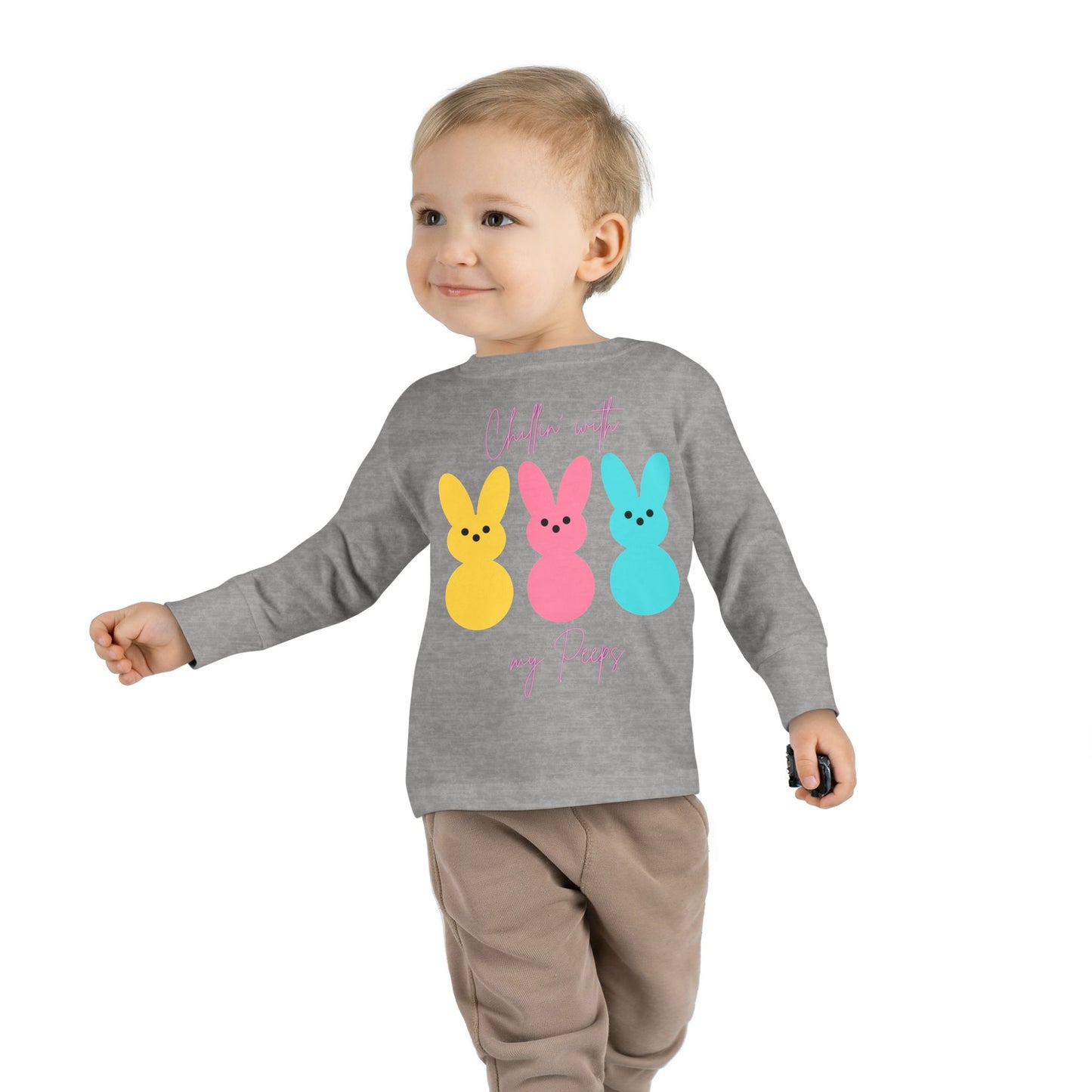 “Chillin’ with My Peeps” – Toddler Long Sleeve Tee
