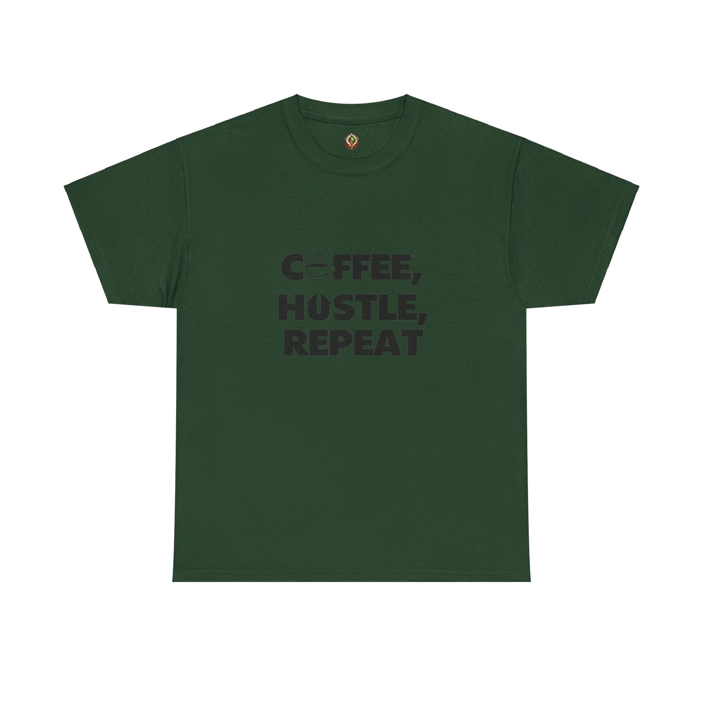 "Coffee, Hustle, Repeat" Unisex Heavy Cotton Tee