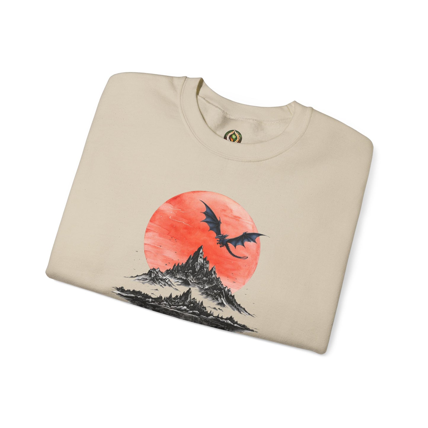 Rising Shadows 🌙 Dragon & Mountain Crewneck Sweatshirt