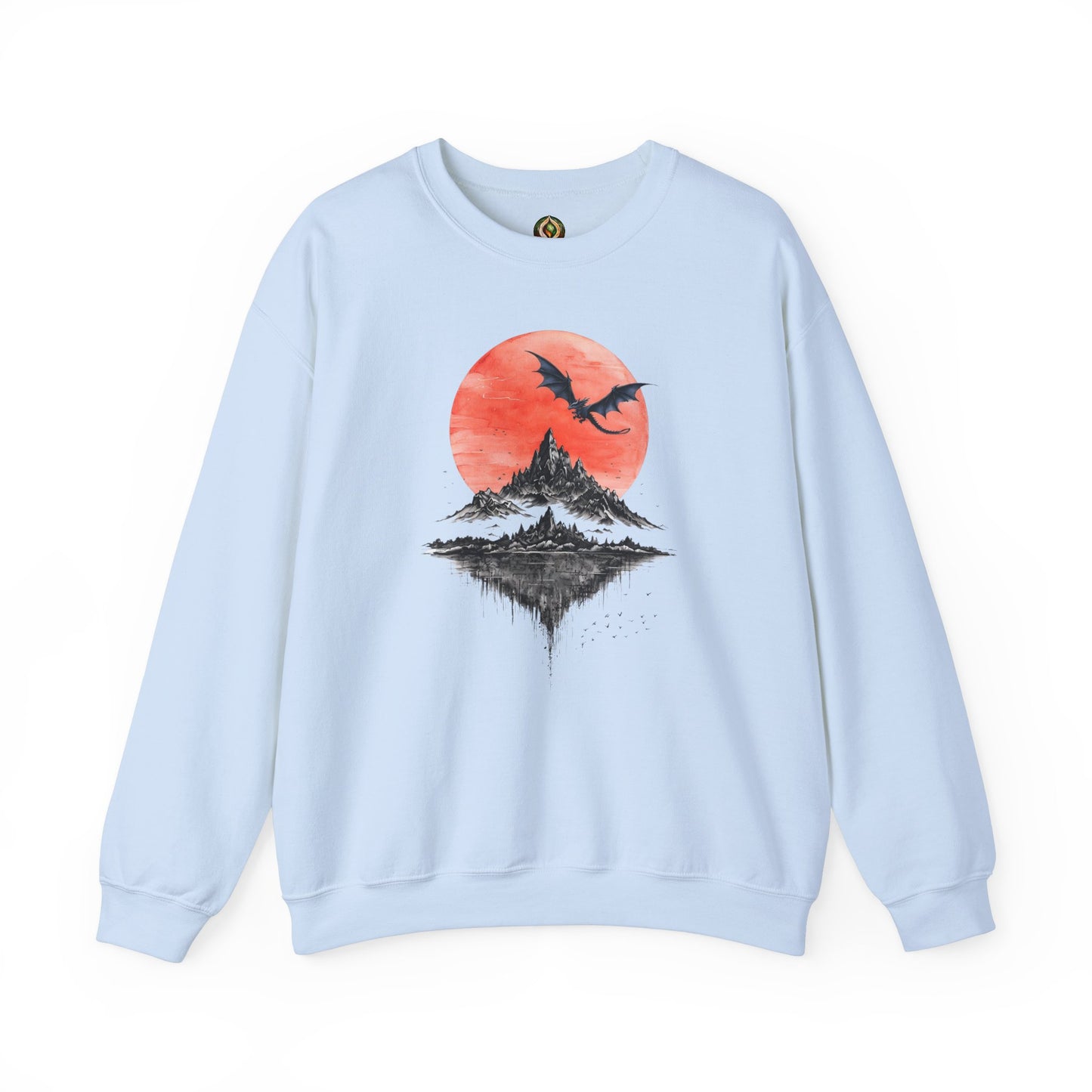 Rising Shadows 🌙 Dragon & Mountain Crewneck Sweatshirt