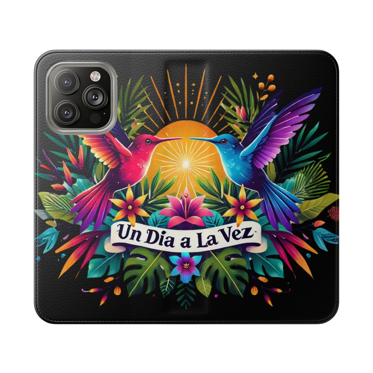 "Un Día a La Vez" Vibrant Midnight Flip Case