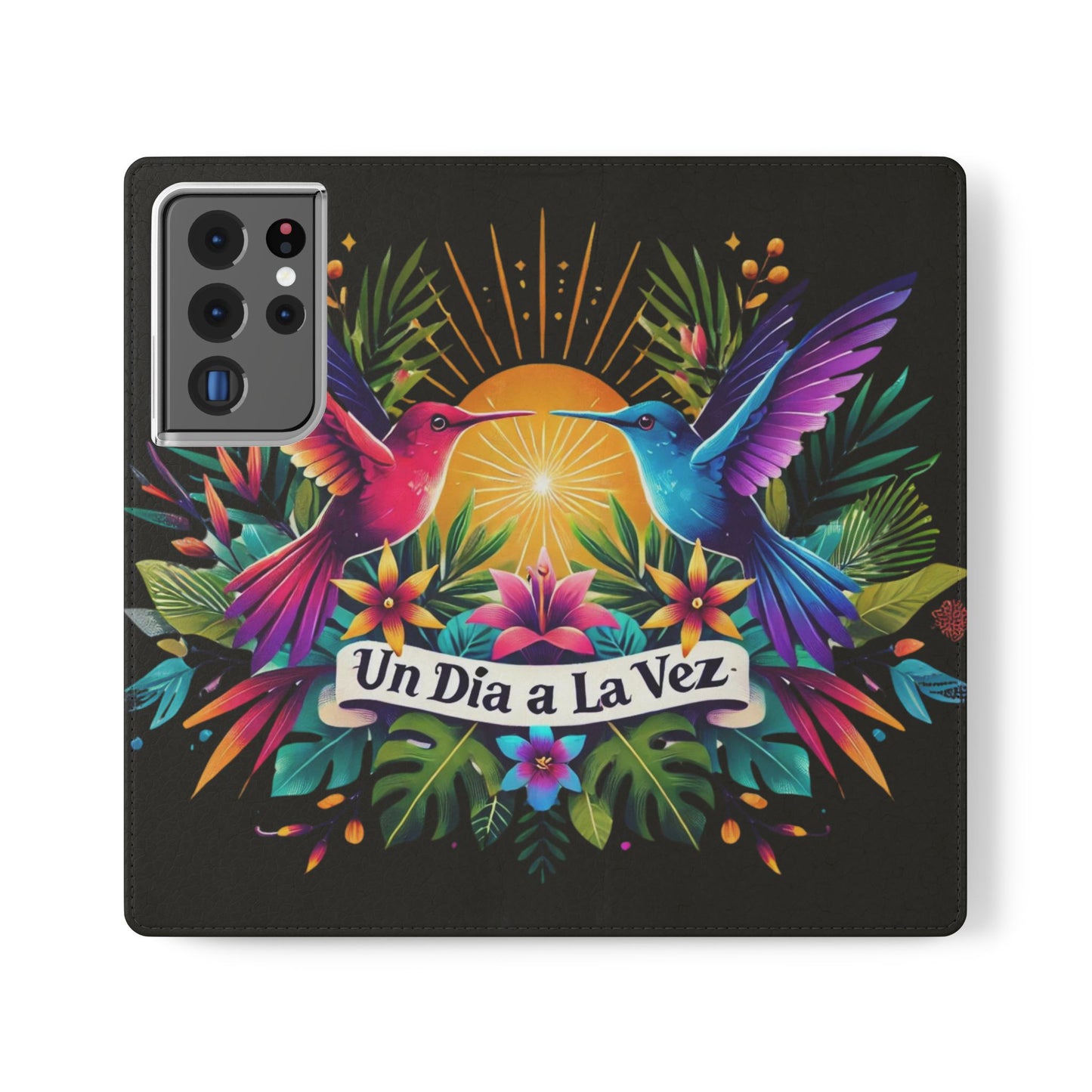 "Un Día a La Vez" Vibrant Midnight Flip Case