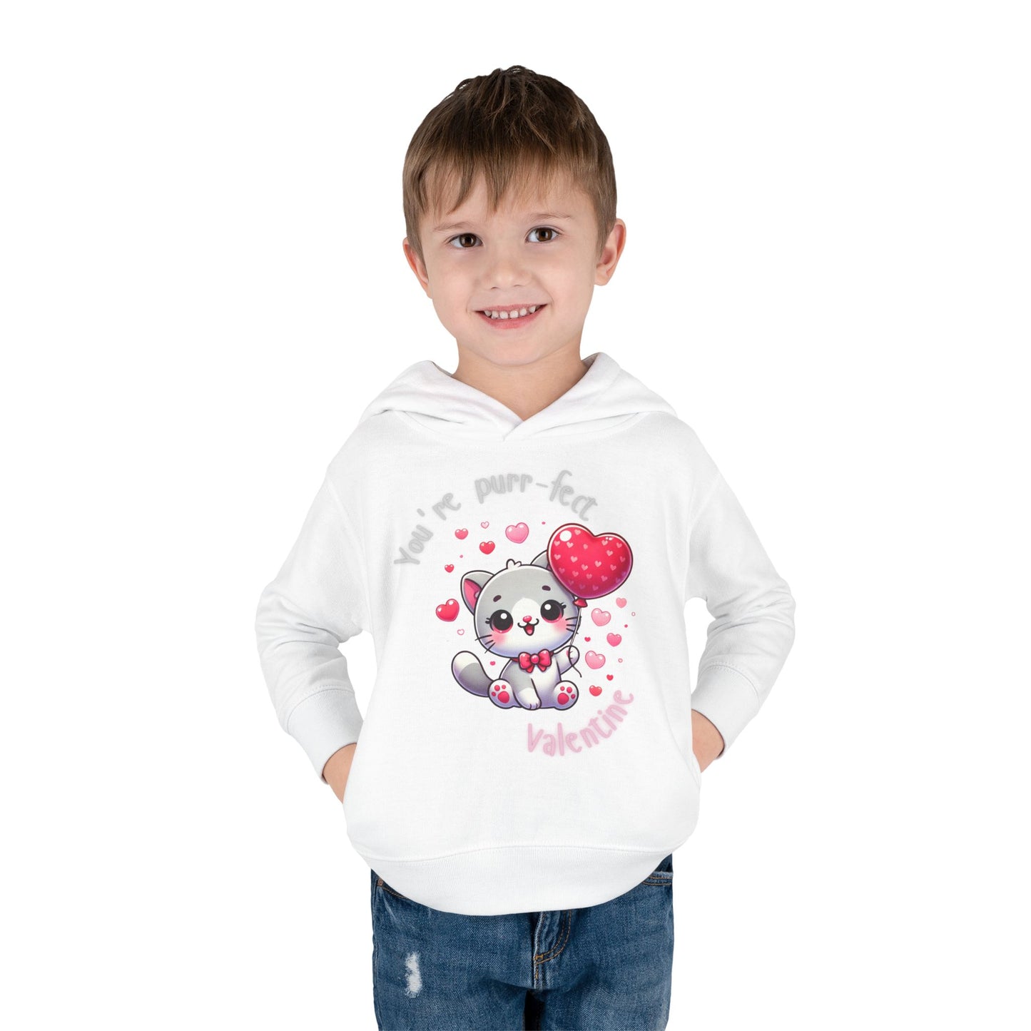 "You're Purr-fect, Valentine" Toddler Hoodie