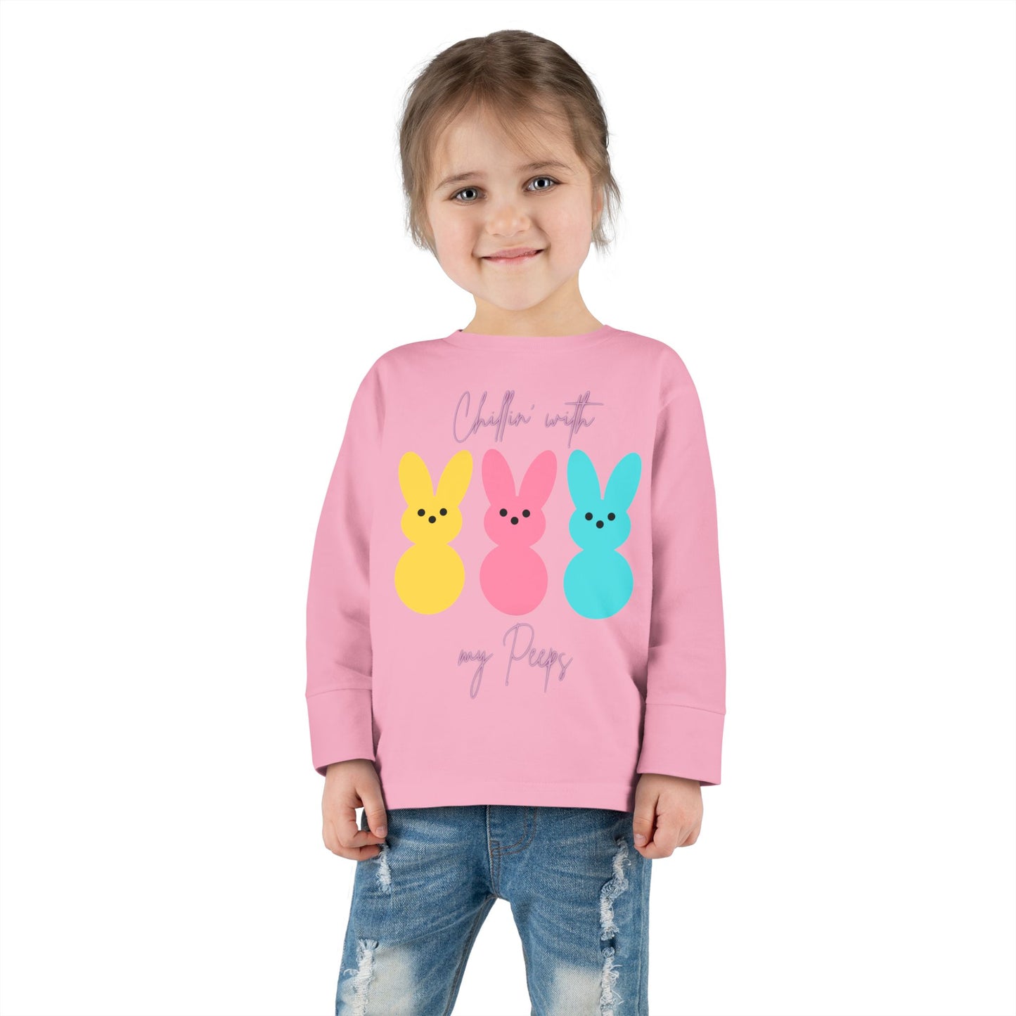 “Chillin’ with My Peeps” – Toddler Long Sleeve Tee
