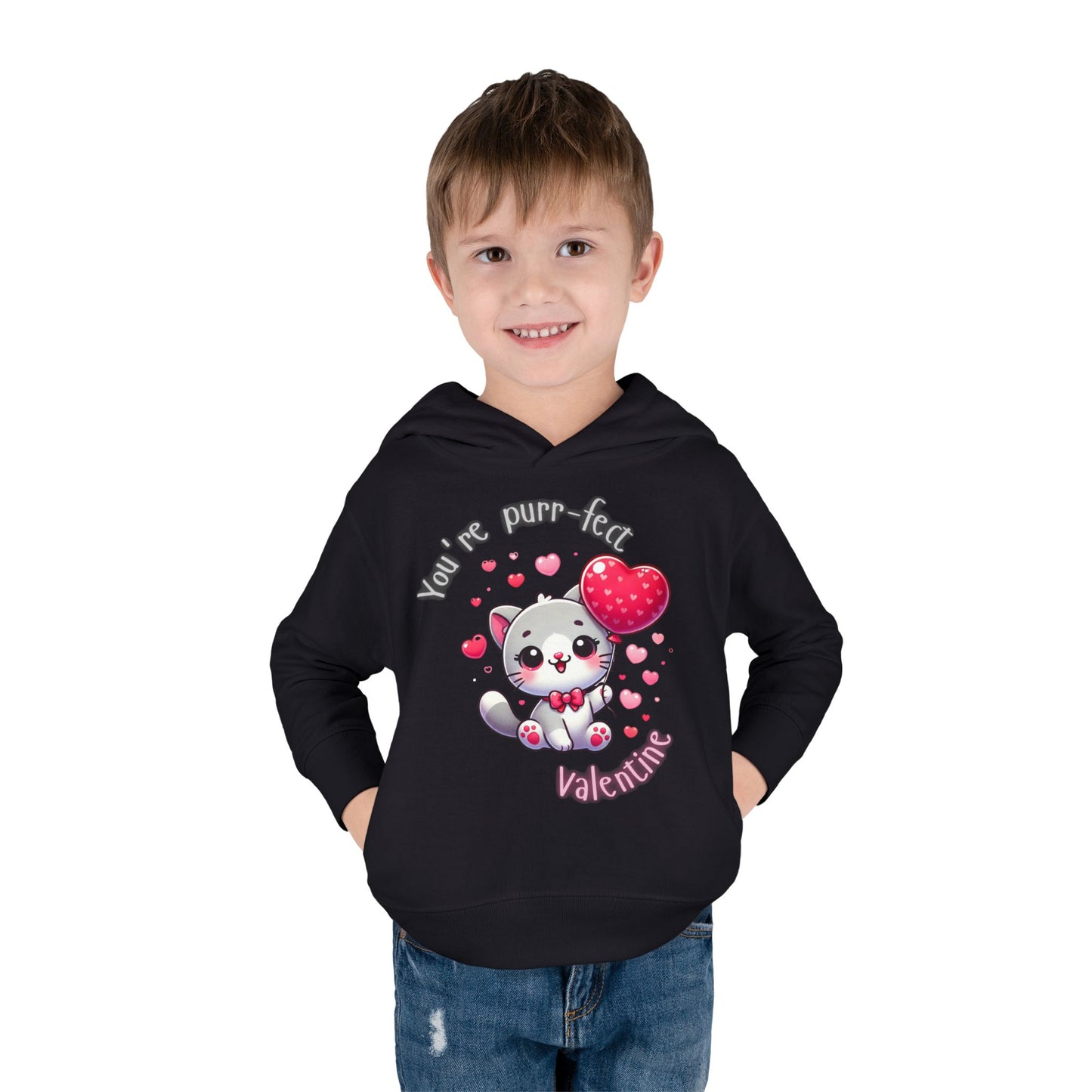 "You're Purr-fect, Valentine" Toddler Hoodie