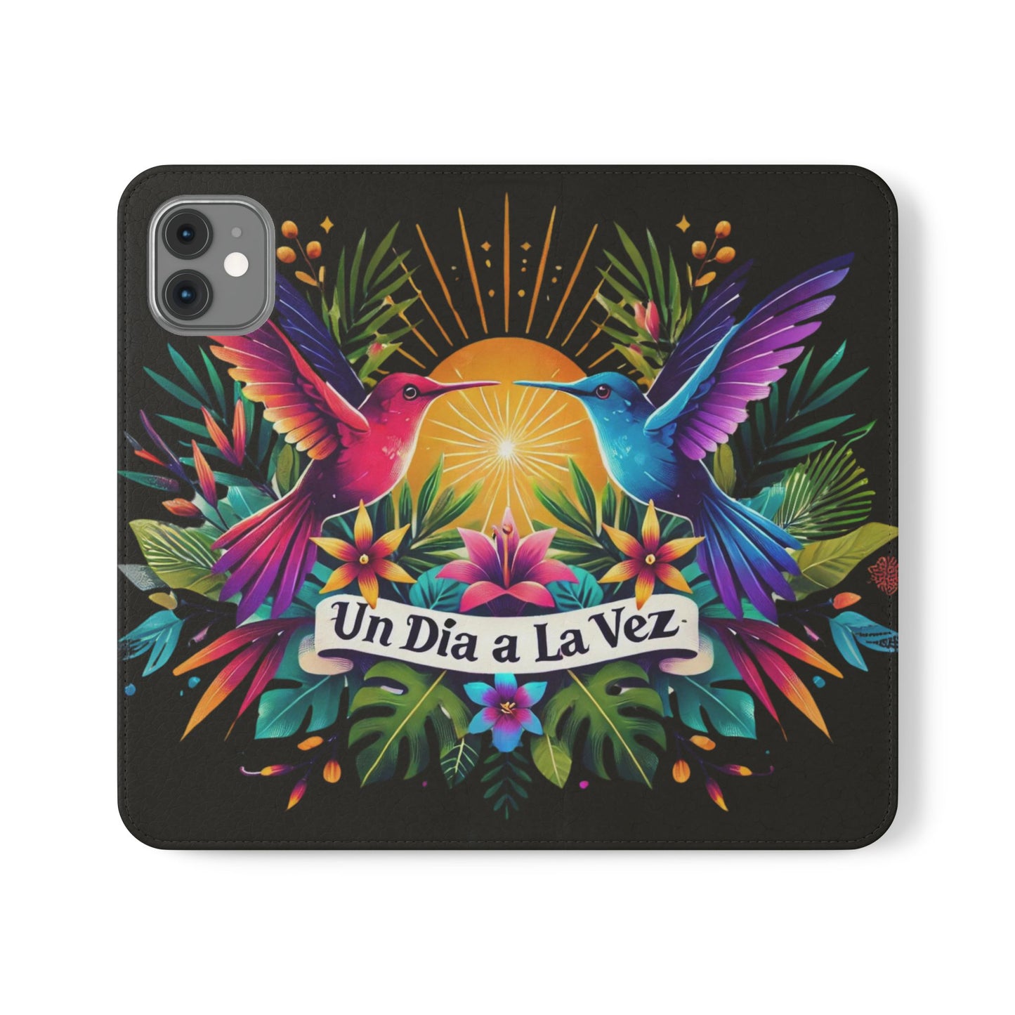 "Un Día a La Vez" Vibrant Midnight Flip Case