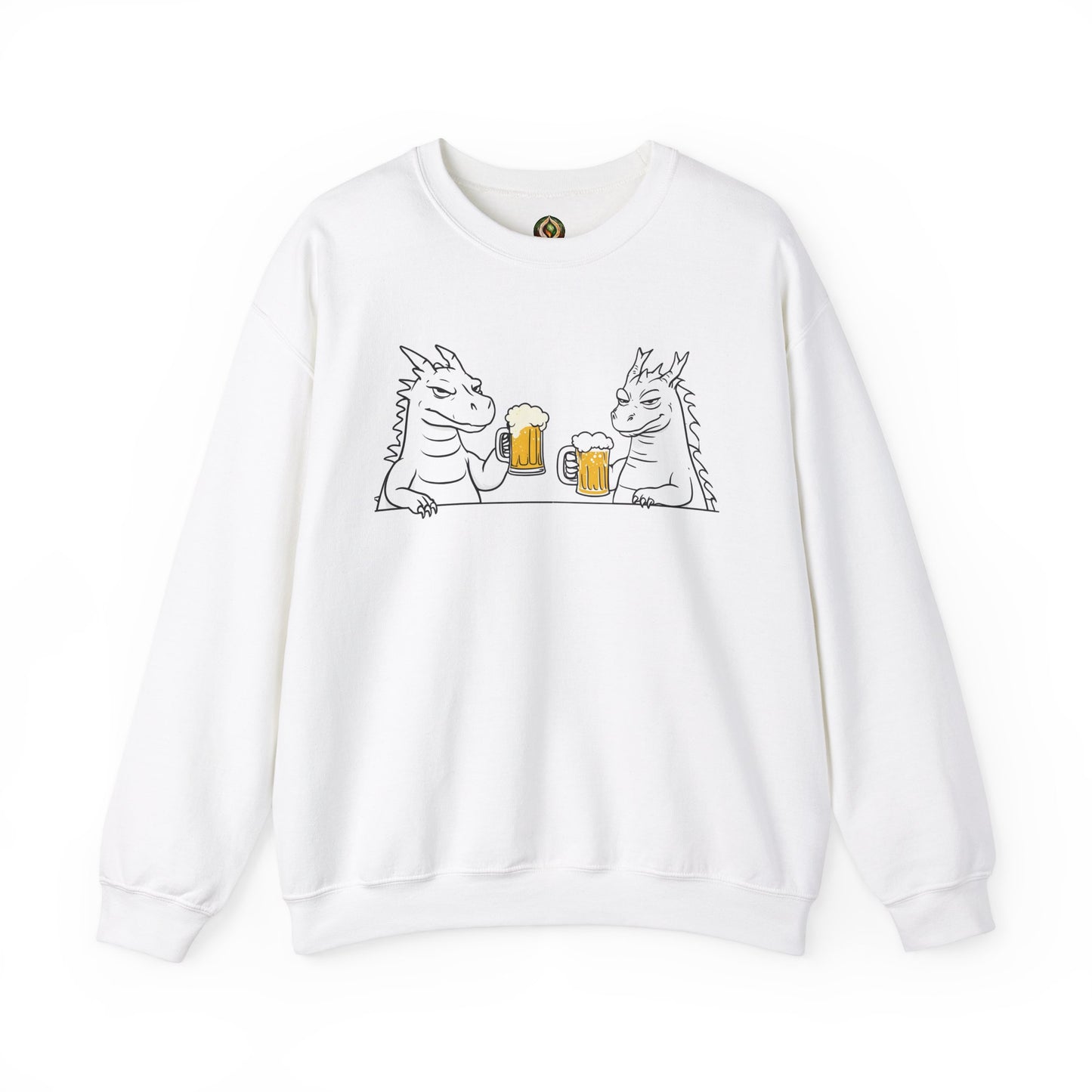 Dragon Cheers Crewneck Sweatshirt β Cozy, Quirky, and Brew-tiful π»π