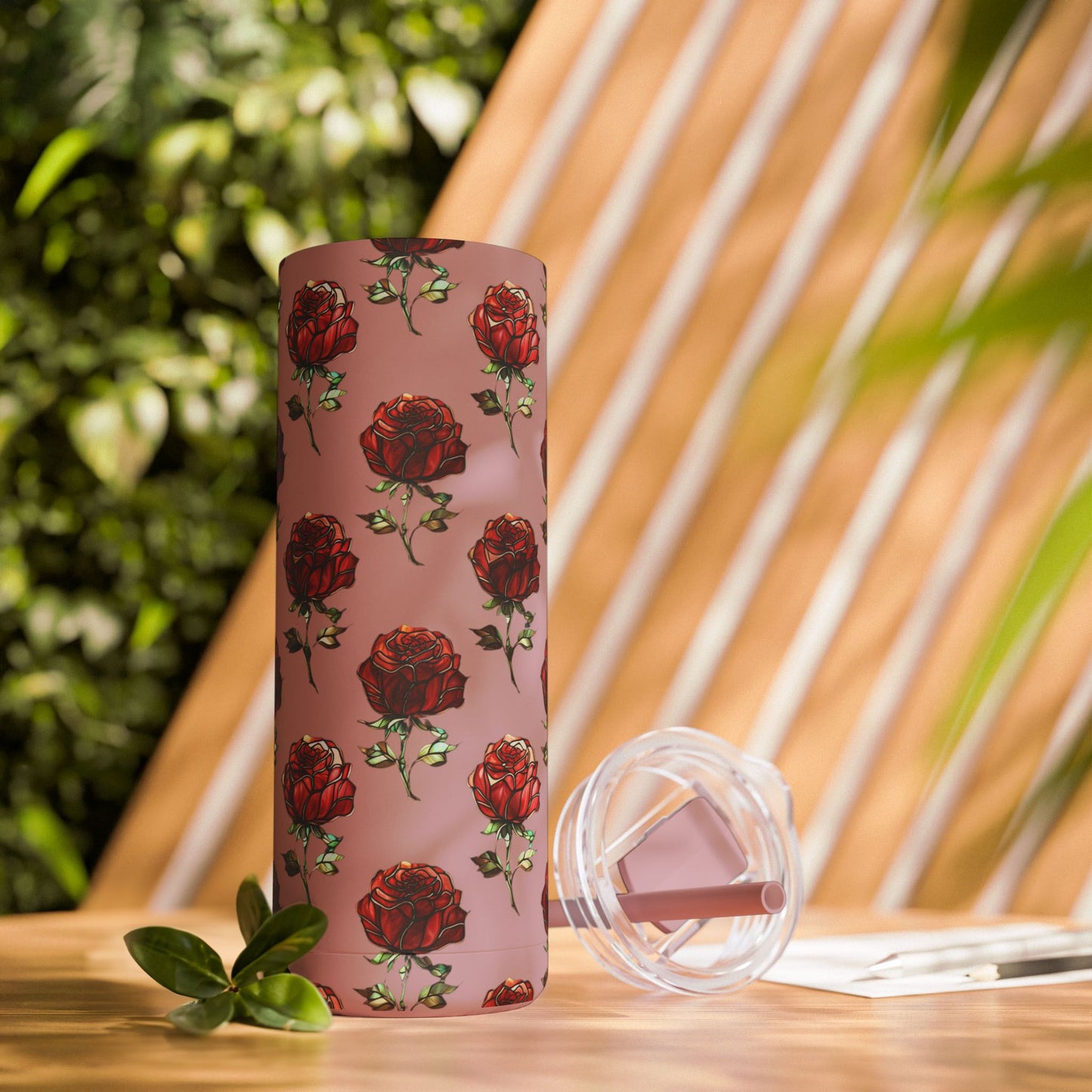 "Timeless Roses" Skinny Matte Tumbler, 20oz