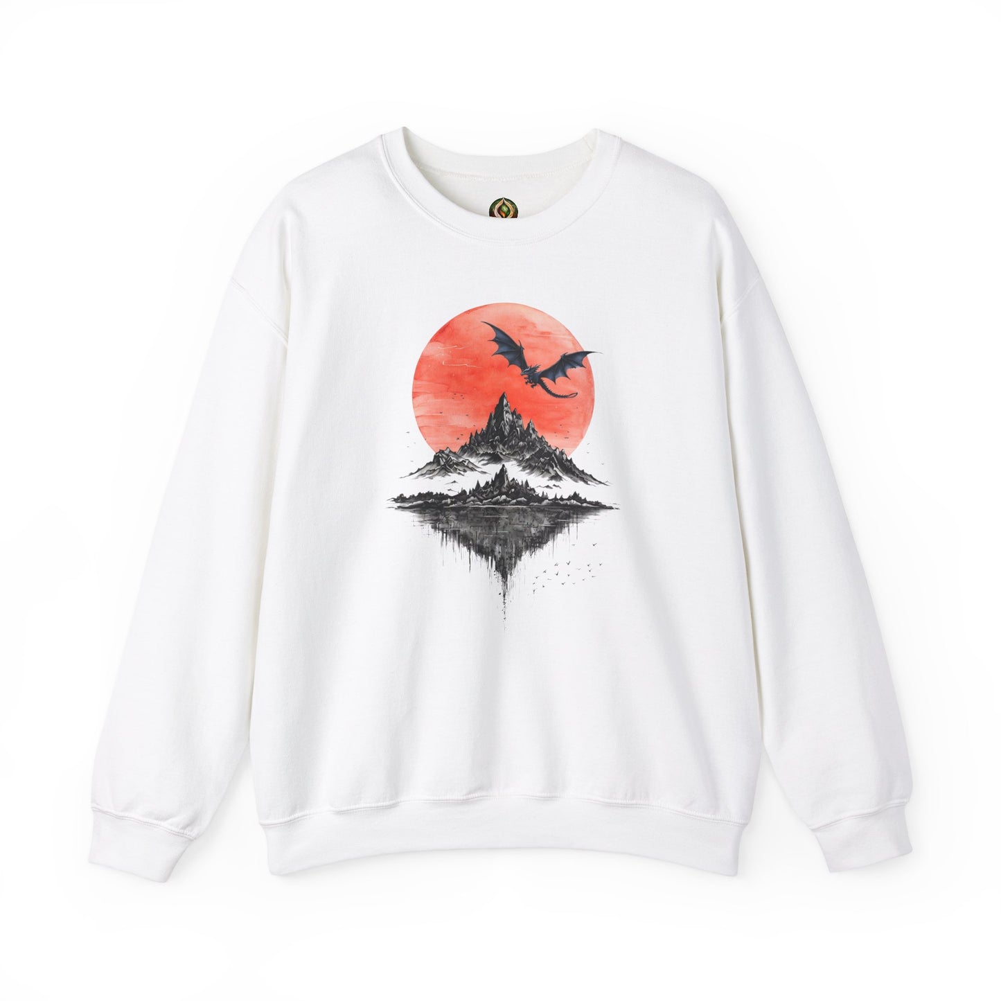Rising Shadows 🌙 Dragon & Mountain Crewneck Sweatshirt