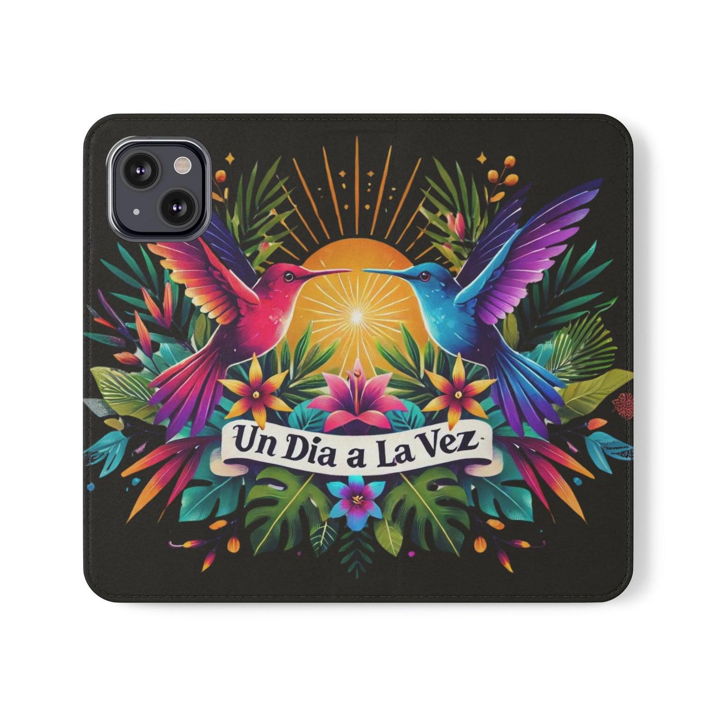 "Un Día a La Vez" Vibrant Midnight Flip Case