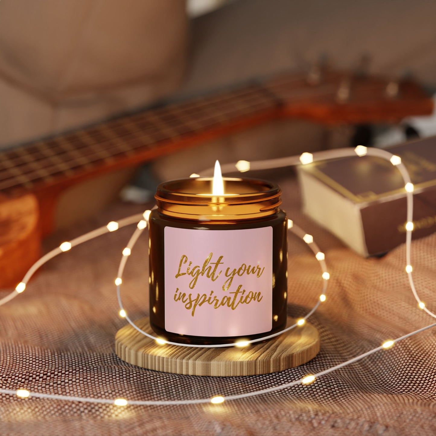 "Light Your Inspiration" Amber Jar Scented Candle