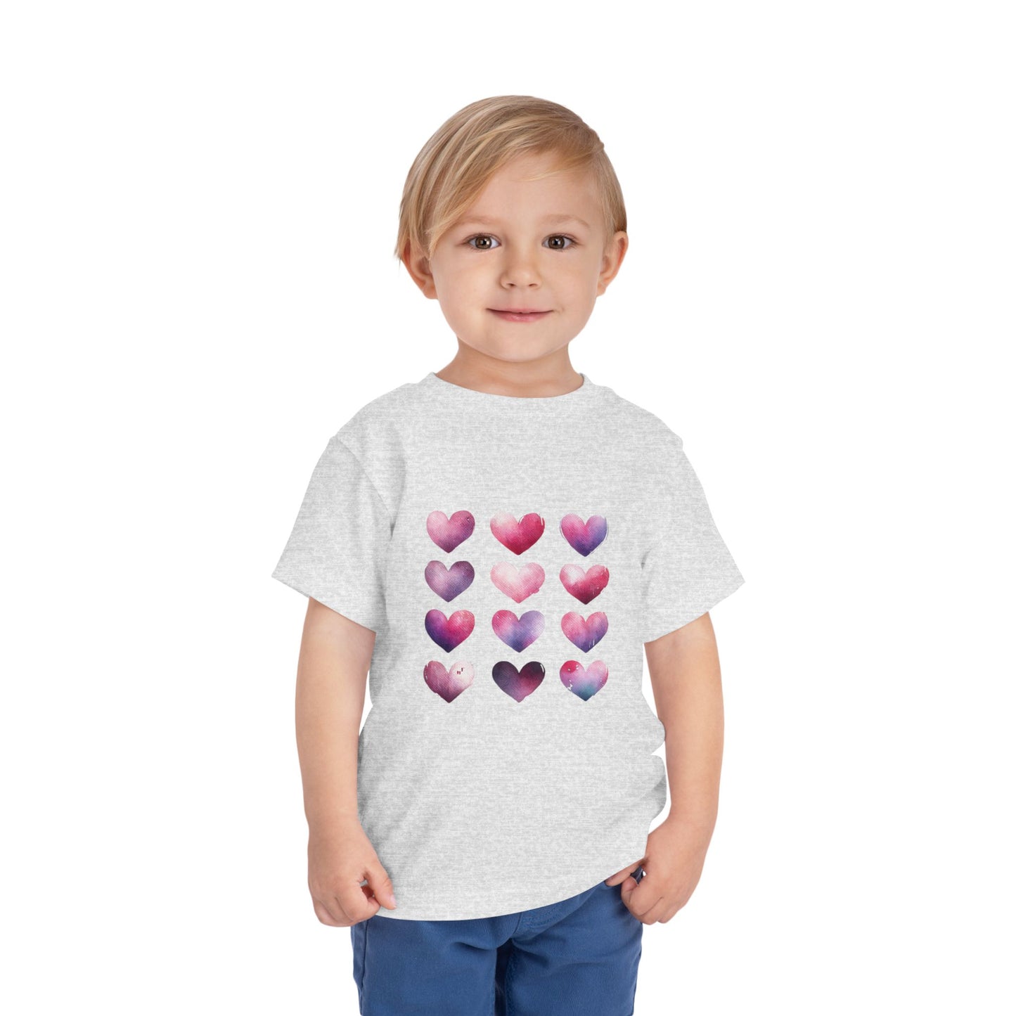 "Blush of Love" Watercolor Heart Toddler Tee