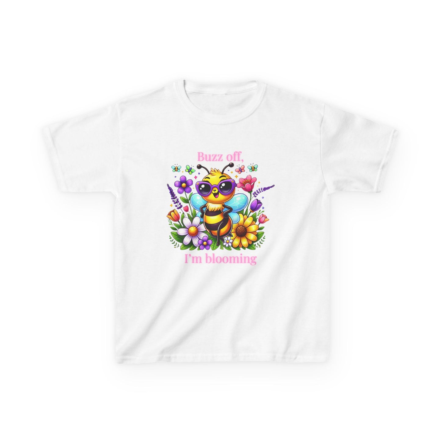 Buzz Off, I’m Blooming–Youth Tee (Night Bloom Edition)