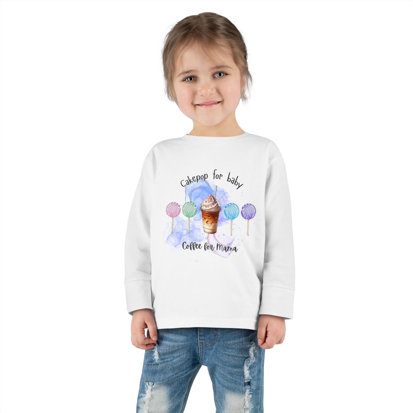 Cakepop & Coffee Toddler Long Sleeve Tee – Sweet Moments, Cozy Comfort