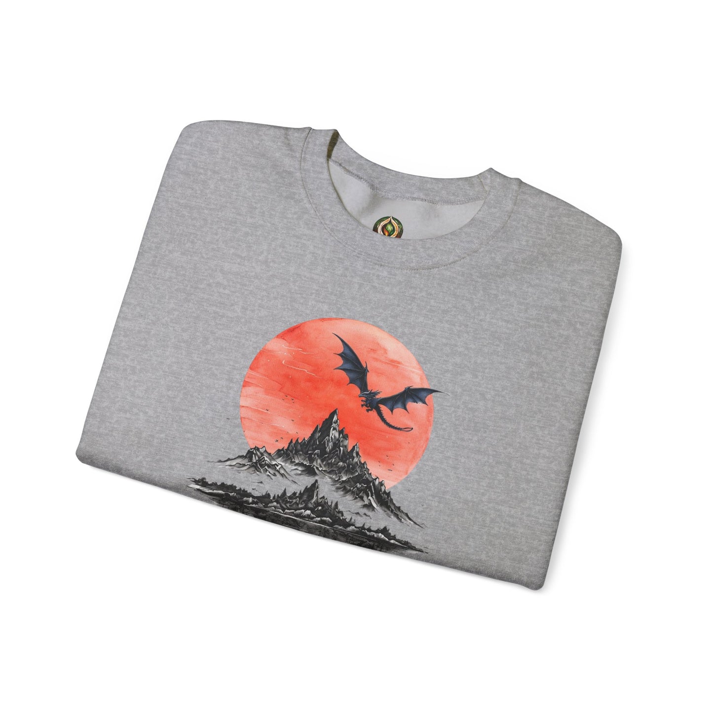 Rising Shadows 🌙 Dragon & Mountain Crewneck Sweatshirt