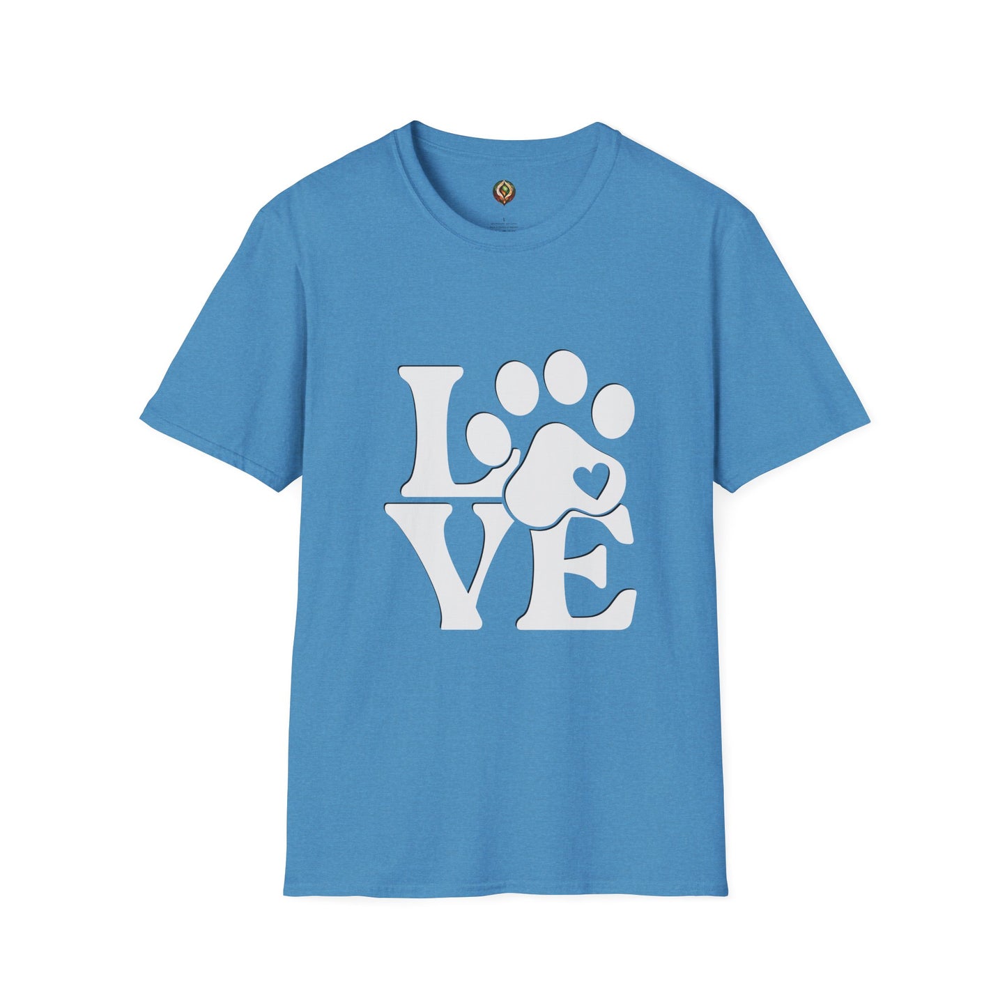 LOVE Paw Print Unisex Softstyle T-Shirt